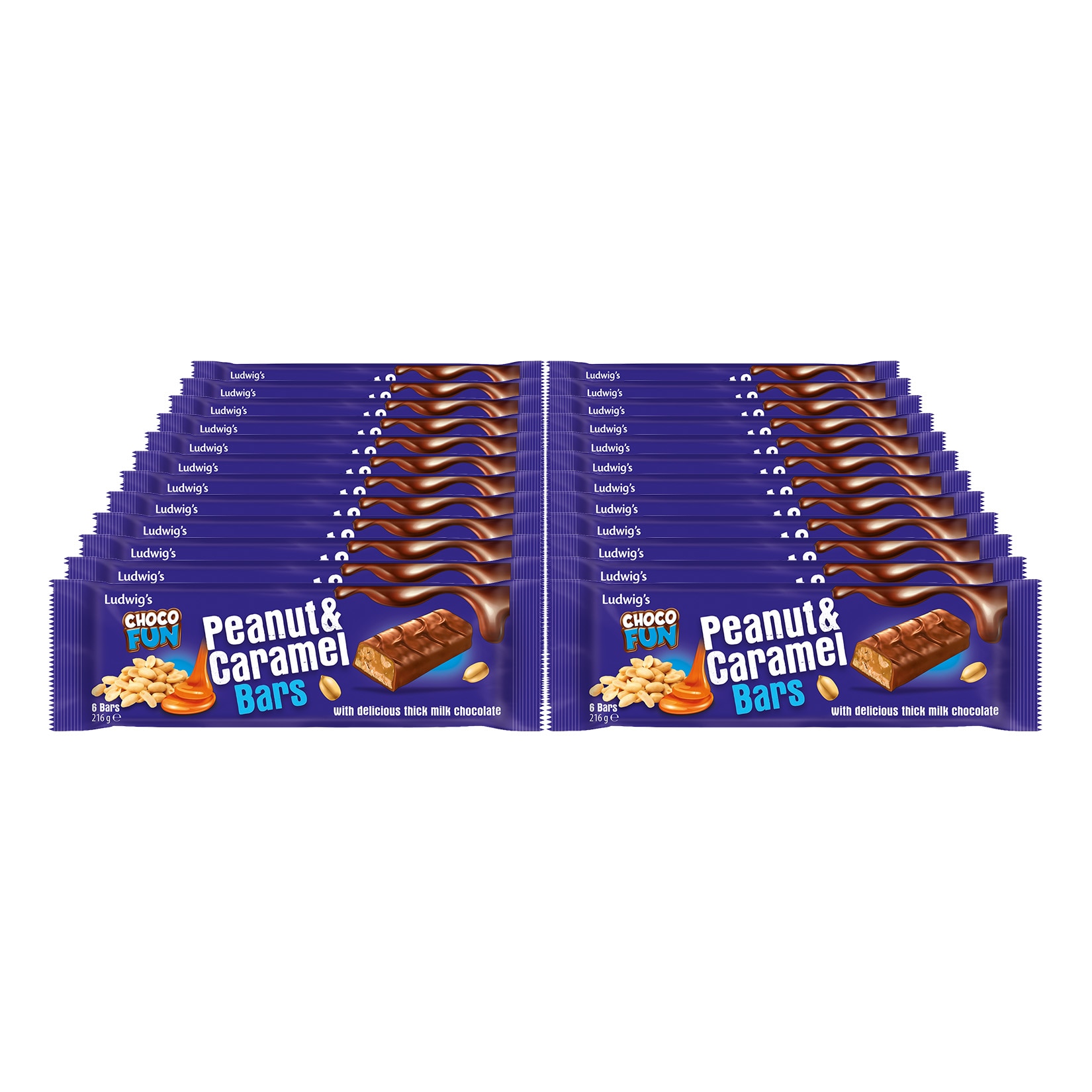 ChocoFun Peanut & Caramel Bars 216 g, 24er Pack - Bild 1