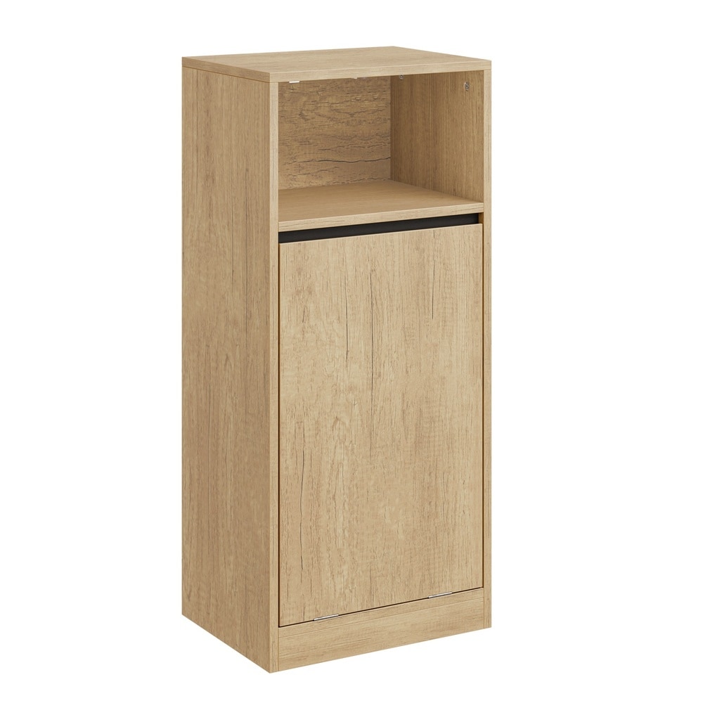 SoBuy Badezimmerschrank, Hochschrank f&uuml;r Bad, W&auml;schekorb-Schrank, 1 Fach - Bild 1