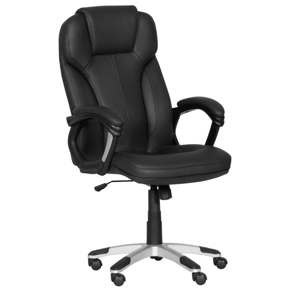 Carmen 6514 Chefsessel aus Kunstleder mit Wippmechanik &ndash; Schwarz - Bild 1