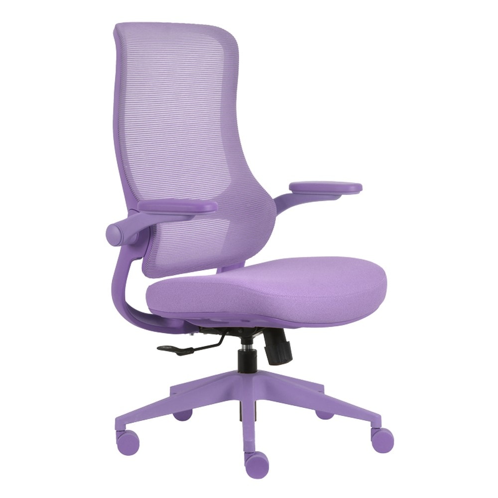 Carmen BAKU Ergonomischer B&uuml;rostuhl mit Netzr&uuml;cken und 2D-Armlehnen &ndash; Lila - Bild 1