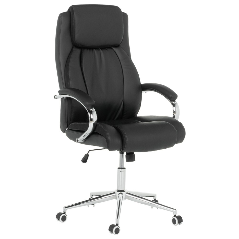 Carmen 6517-1 Chefsessel mit Netzr&uuml;cken und Kunstleder &ndash; Schwarz - Bild 1