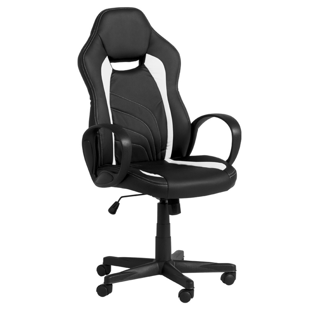 Carmen 7525 Gaming-Stuhl mit Kunstleder – Schwarz/Weiß