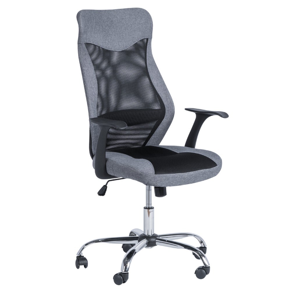 Carmen 7528 Chefsessel mit Netzrücken – Grau