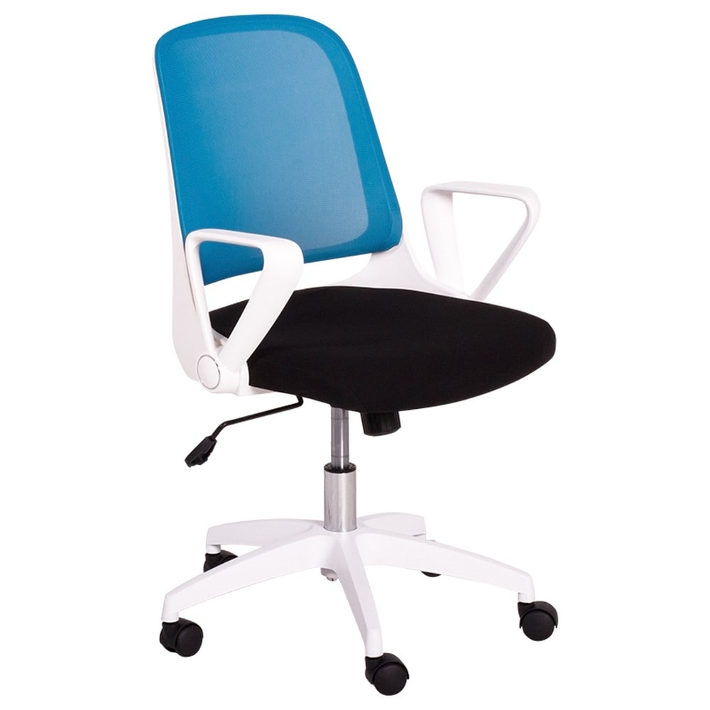 Carmen 7033 Arbeitsstuhl mit Netzr&uuml;cken &ndash; Blau/Schwarz - Bild 1