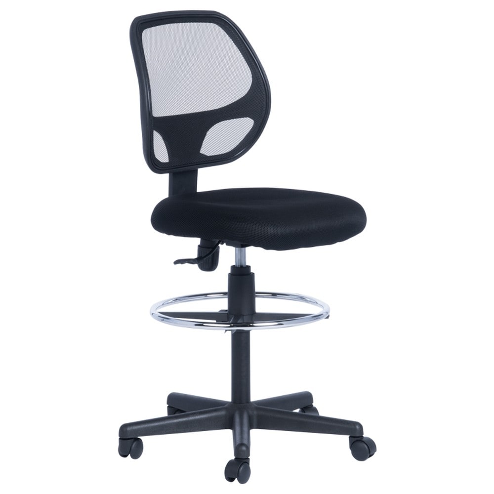 Carmen 7553 Hoher Arbeitsstuhl mit Netzr&uuml;cken &ndash; Schwarz - Bild 1