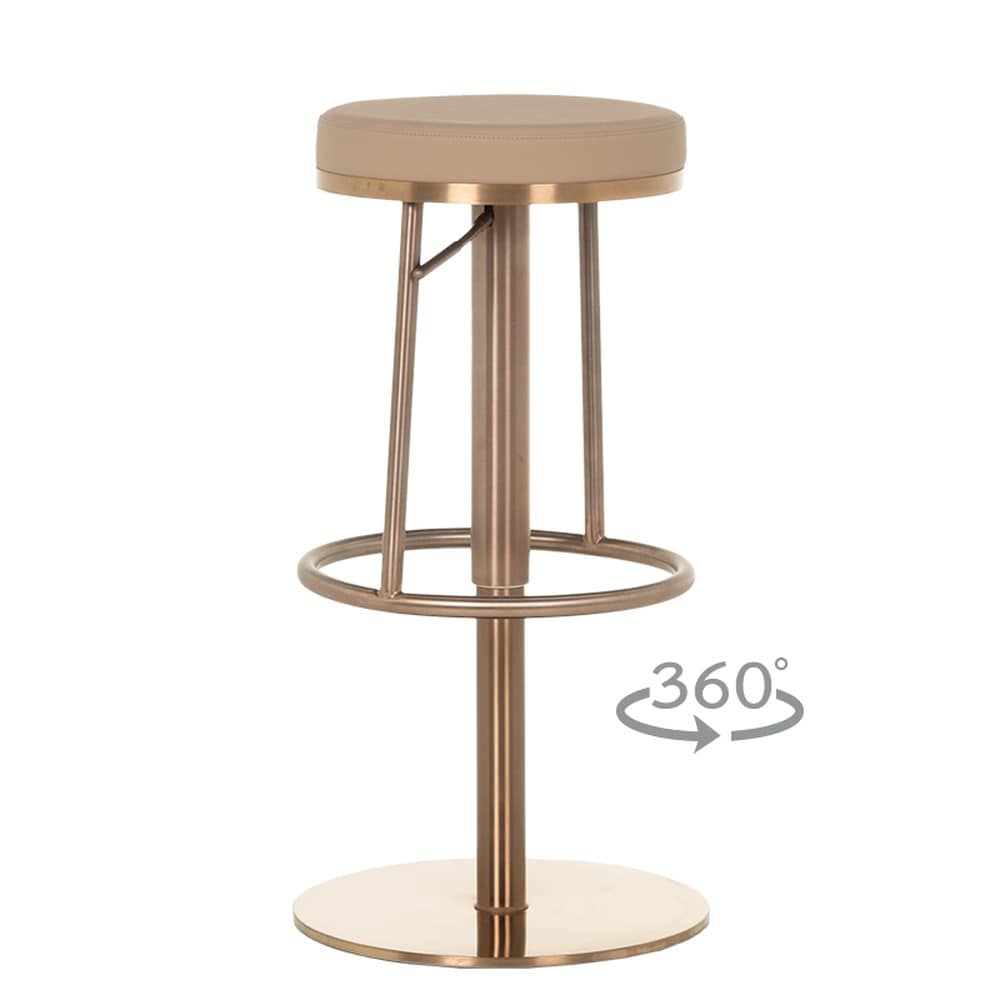 Carmen BEZU Barhocker &ndash; Sand/Braun - Bild 1