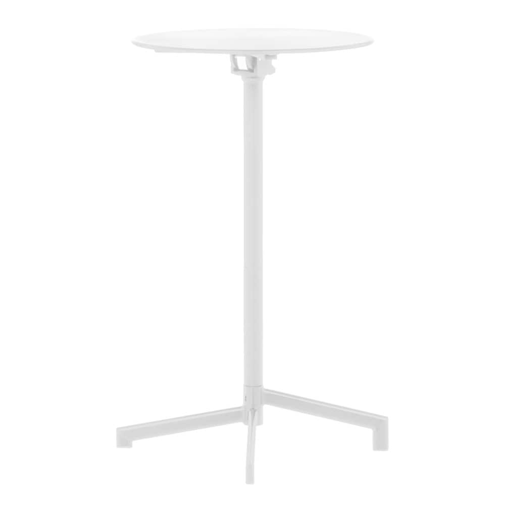 Carmen BIDA Klappbarer Stehtisch &Oslash; 60 cm &ndash; Wei&szlig; - Bild 1