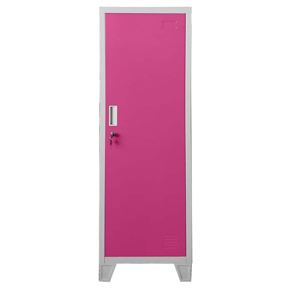Carmen CR-1604-1 JZ Spind aus Metall &ndash; Grau/Rosa - Bild 1