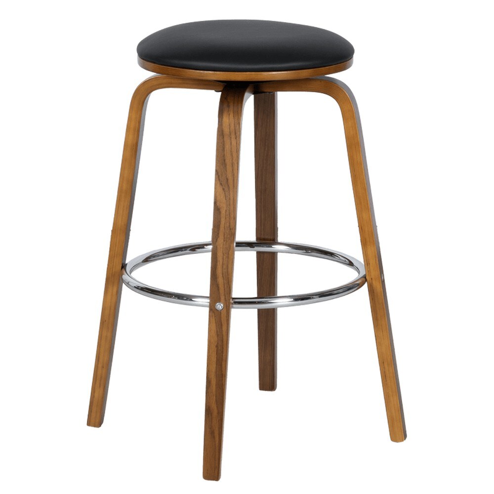 2er-Set Carmen 4030 Barhocker – Nussbaum/Schwarz
