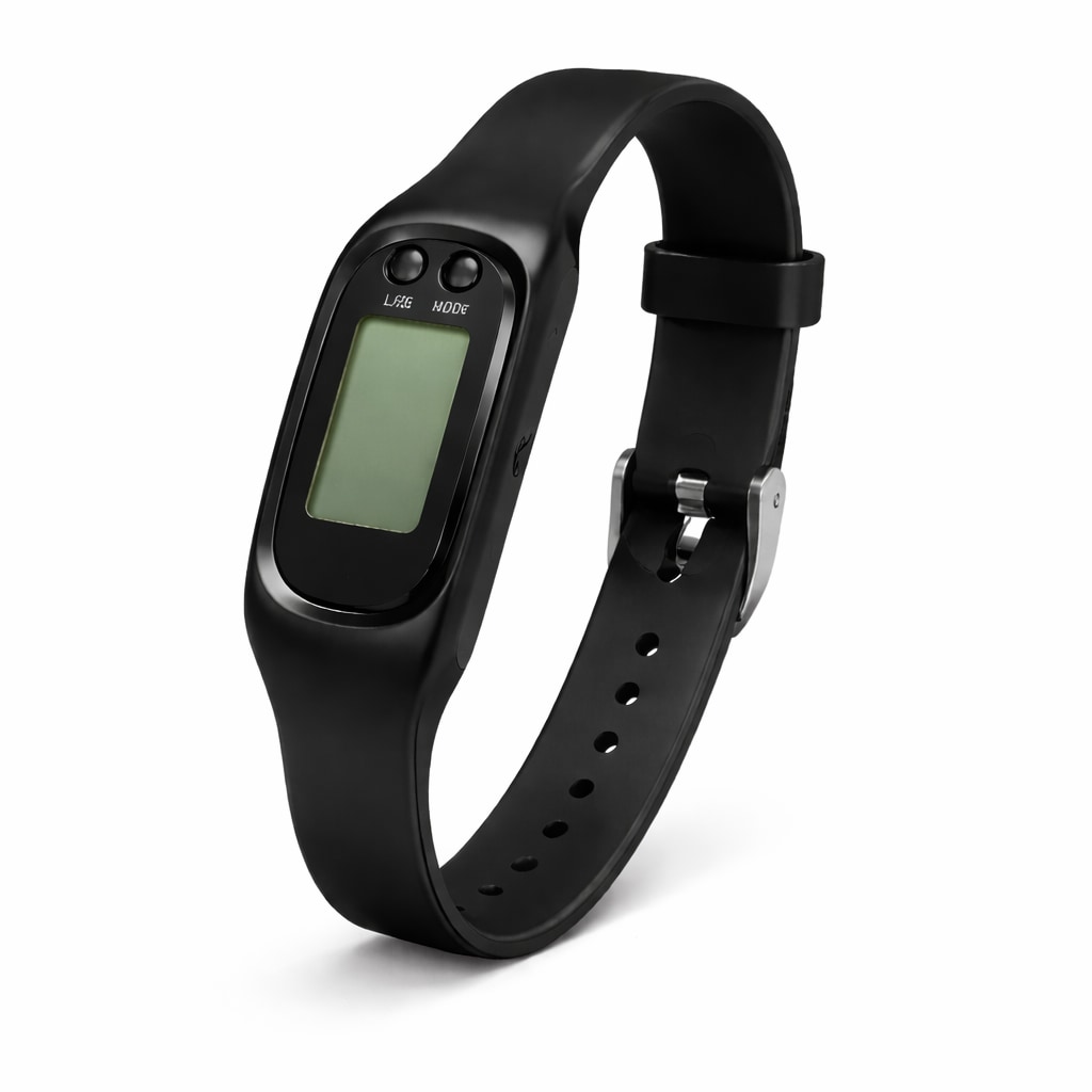 Miraval  Miraval Digitale Sportuhr mit Schrittz&auml;hler &ndash; einstellbare Schrittl&auml;nge, KM/MI Anzeige, herausnehmbares Display, Silikonarmband Schwarz - Bild 1
