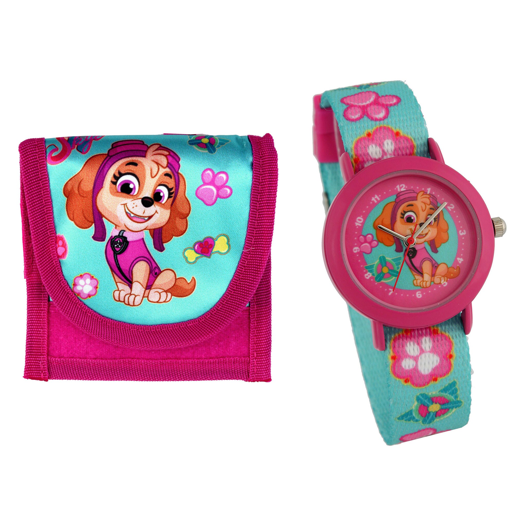 PAW Patrol  PAW Patrol Kinderarmbanduhr mit Textilarmband und Brustbeutel - Bild 1