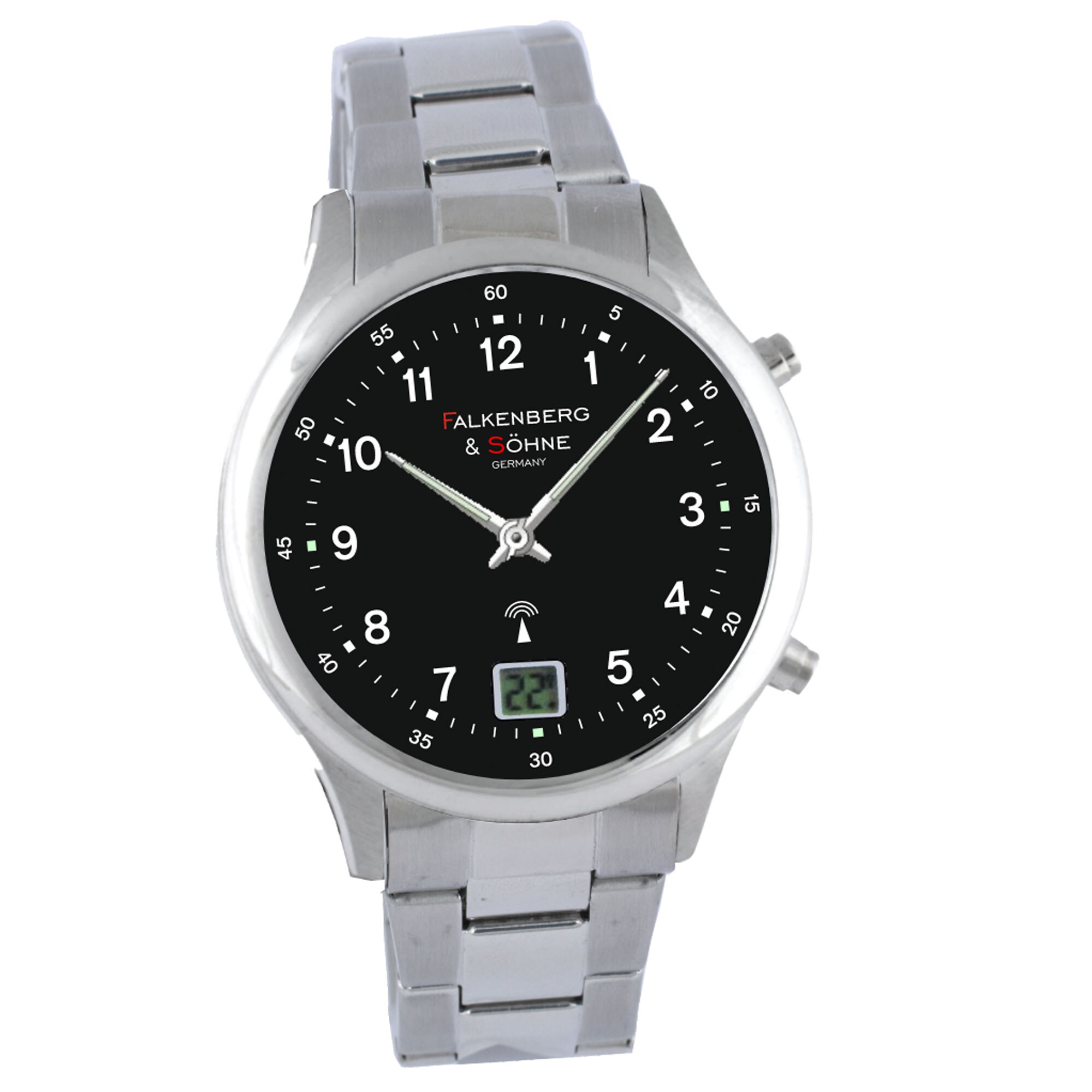 Falkenberg & S&ouml;hne  Falkenberg & S&ouml;hne Funkarmbanduhr mit Datumsanzeige - Bild 1