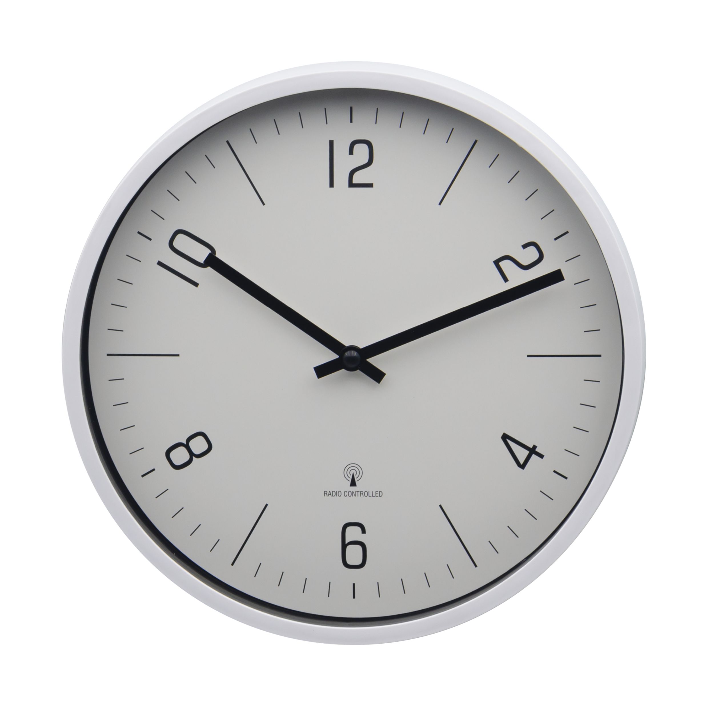 Miraval  Design Funk-Wanduhr mit Kunststoffgeh&auml;use 250 mm ger&auml;uschlos - Bild 1