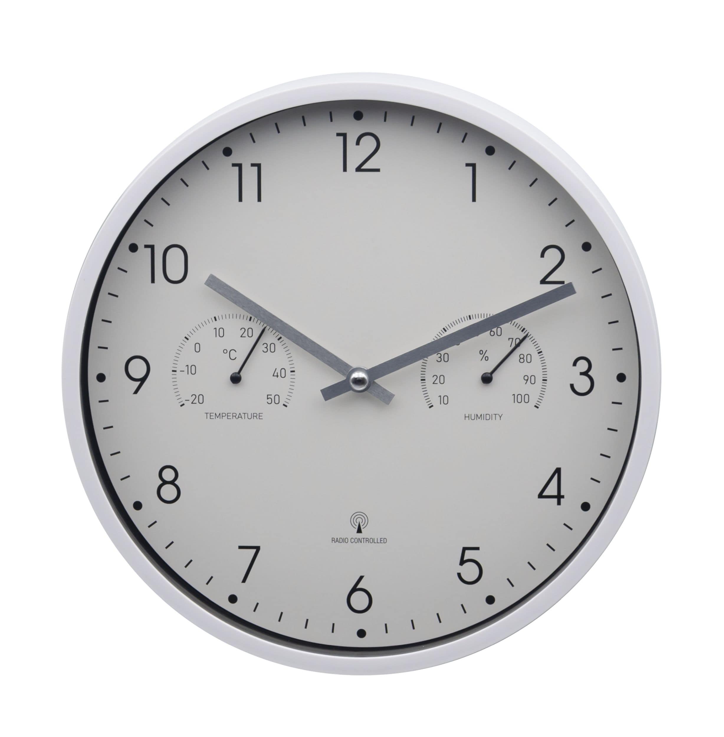 Miraval  Design Funk-Wanduhr mit Kunststoffgeh&auml;use 250 mm ger&auml;uschlos - Bild 1