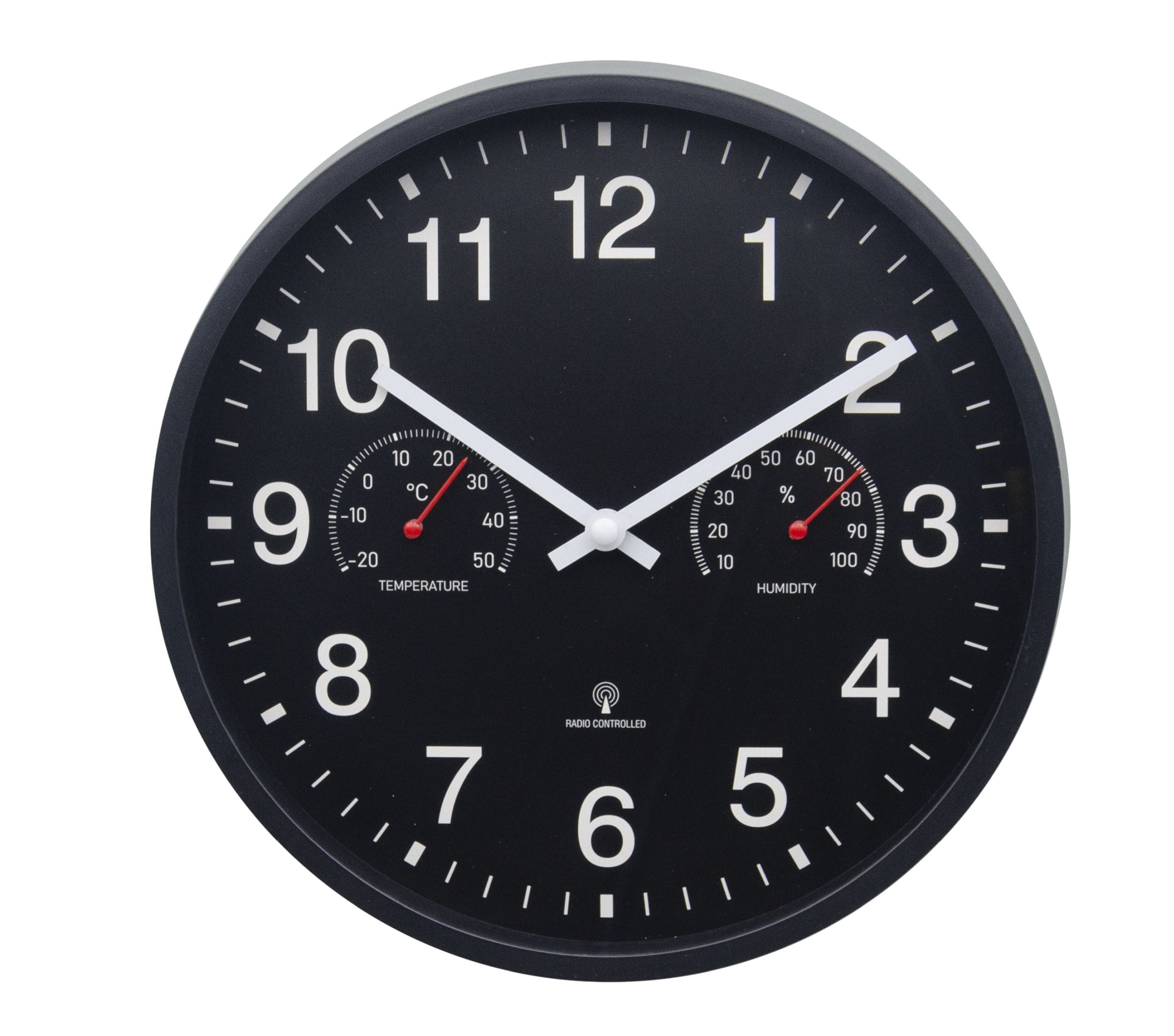 Miraval  Design Funk-Wanduhr mit Kunststoffgeh&auml;use 250 mm ger&auml;uschlos - Bild 1