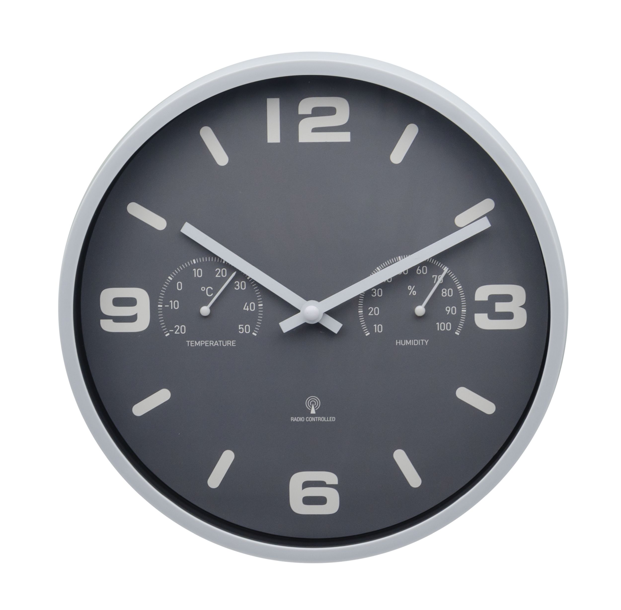 Miraval  Design Funk-Wanduhr mit Kunststoffgeh&auml;use 250 mm ger&auml;uschlos - Bild 1