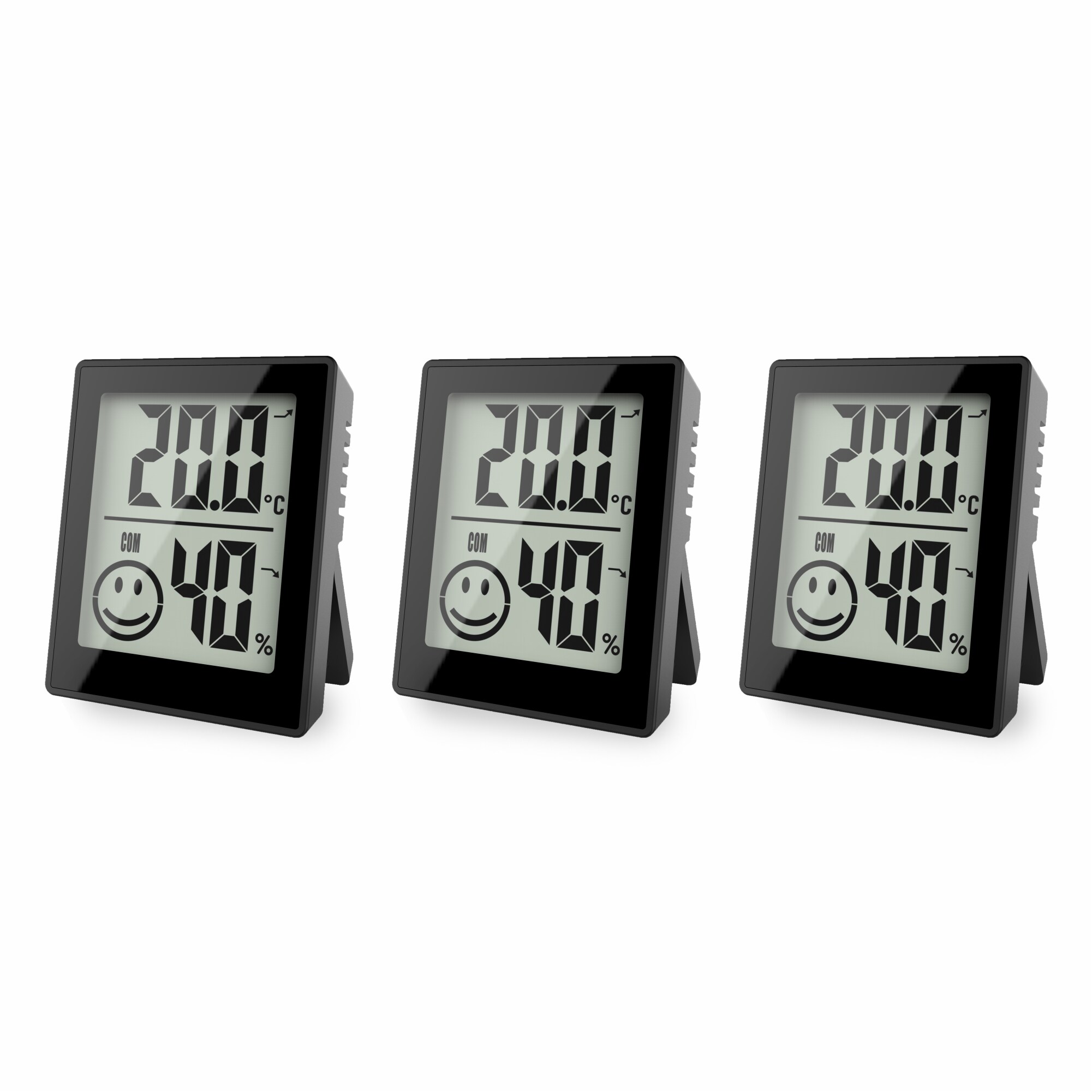 Miraval  2x Thermo-/Hygrometer 3er Set mit Smiley-Komfortanzeige - Bild 1