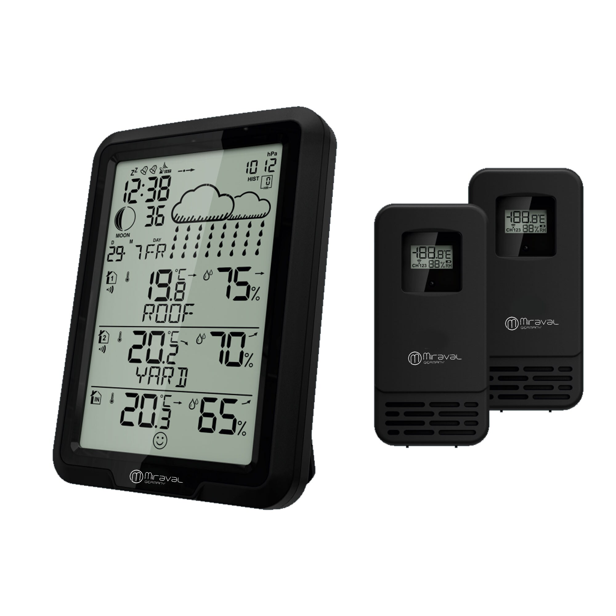 Miraval  Miraval Wetterstation + 2 Sensoren individuell benennbar - Bild 1
