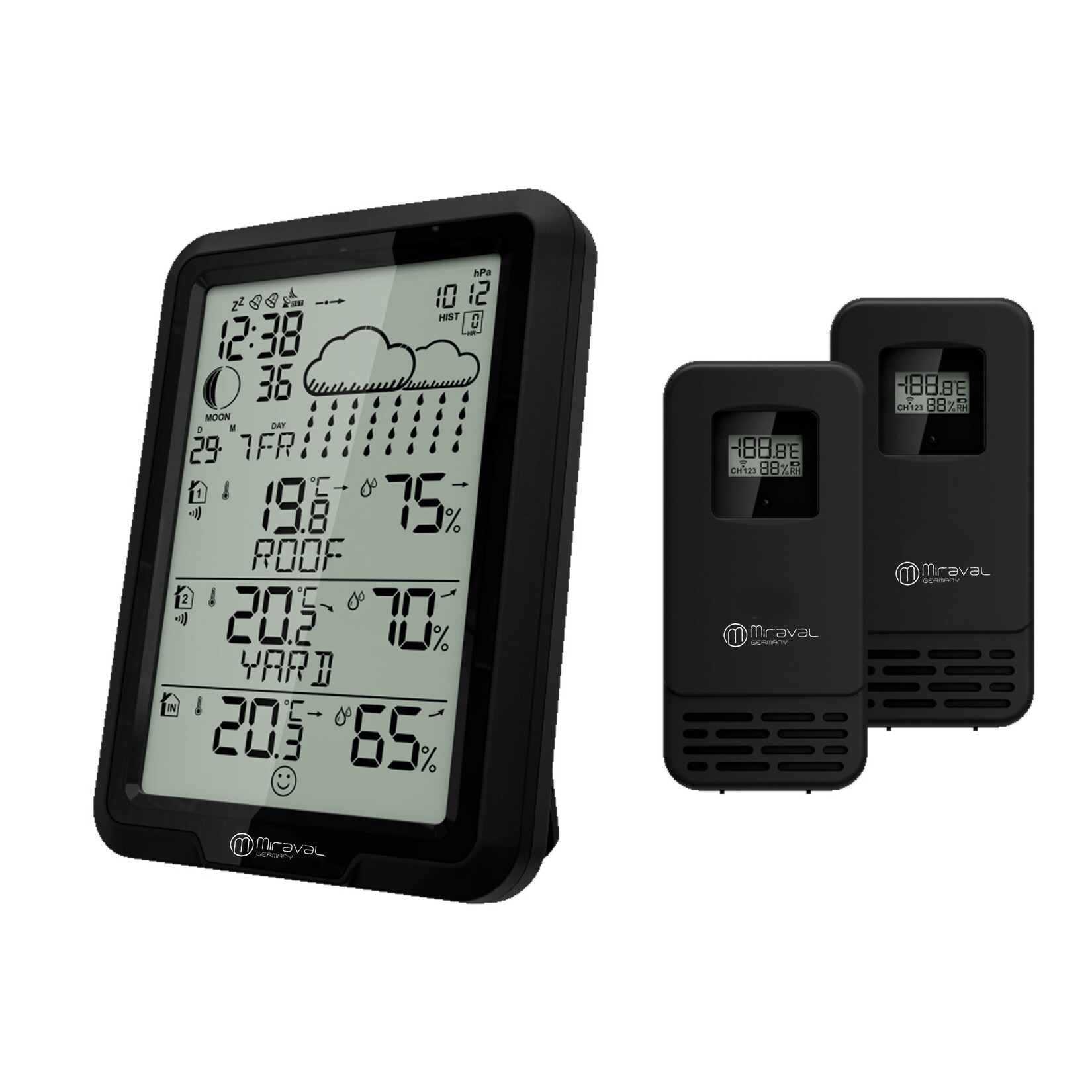 Miraval  Miraval Wetterstation + 2 Sensoren individuell benennbar | 04005197628637