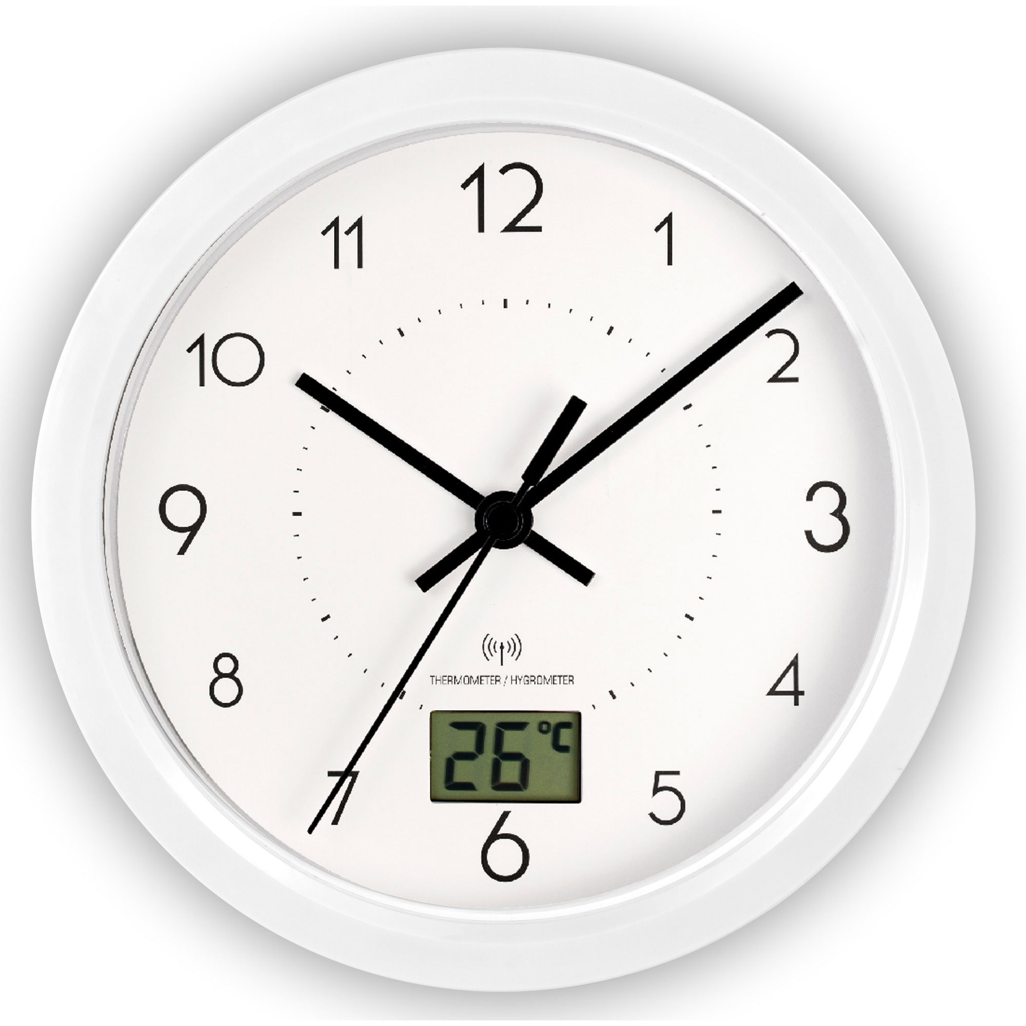 Miraval  Funk-Badezimmeruhr mit Saugn&auml;pfen 170 mm Ger&auml;uscharm Japanisches Quarzuhrwerk - Bild 1