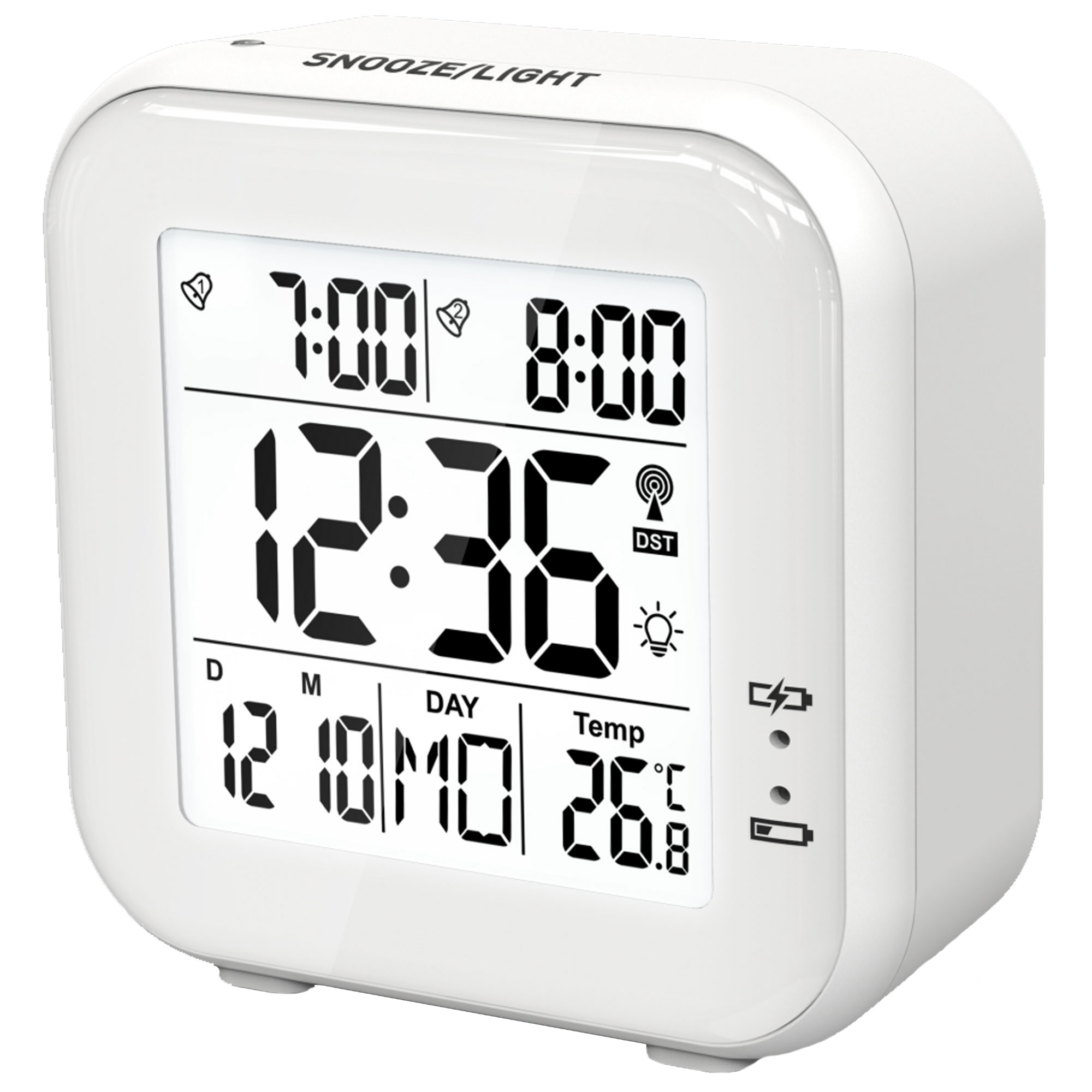 Miraval  Premium Design-Funkwecker mit Akku automatisches Nachtlicht - Bild 1