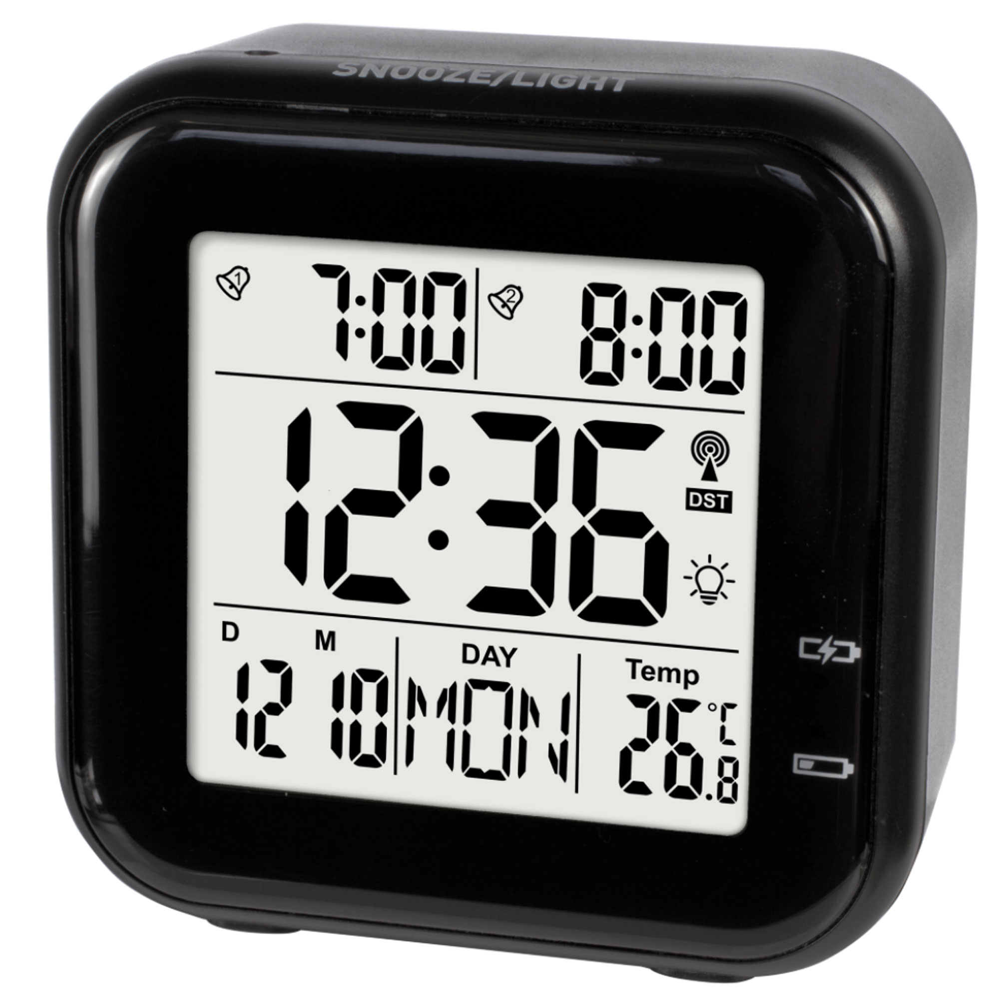 Miraval  Premium Design-Funkwecker mit Akku automatisches Nachtlicht - Bild 1