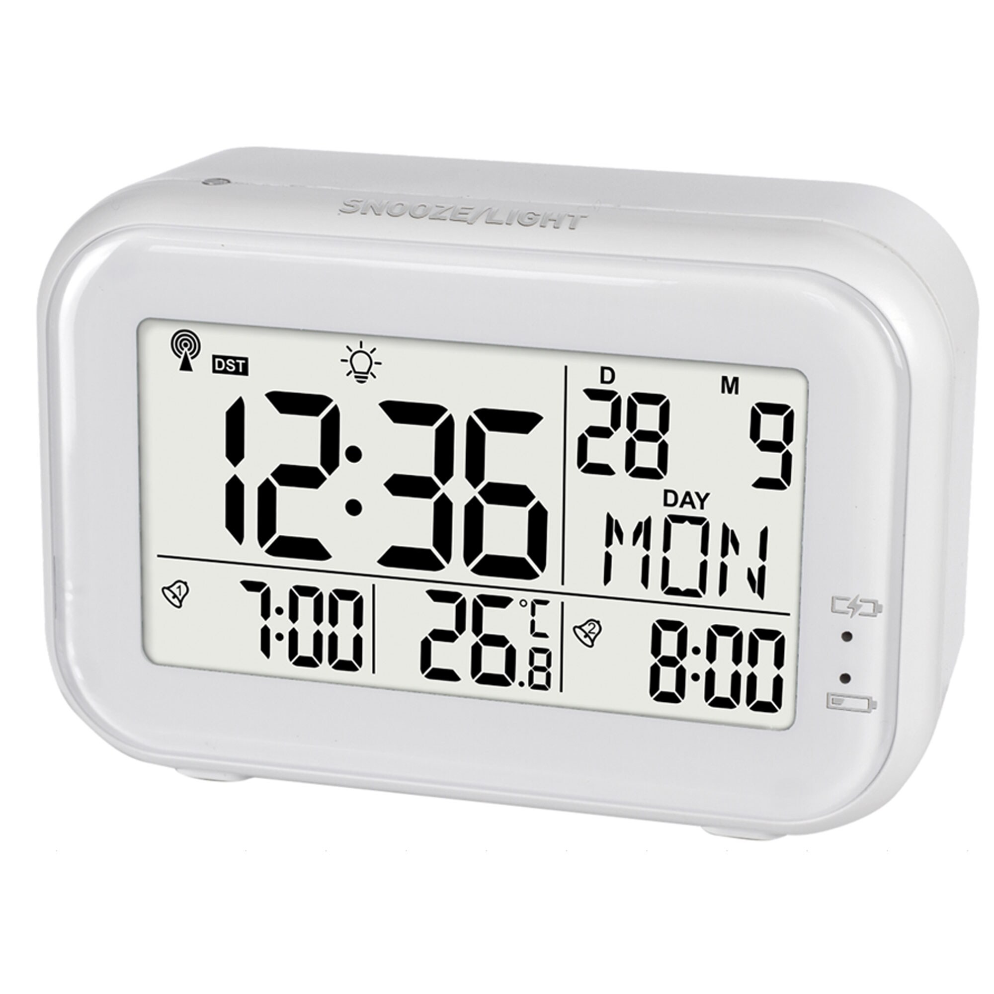 Miraval  Premium Design-Funkwecker mit Akku automatisches Nachtlicht - Bild 1