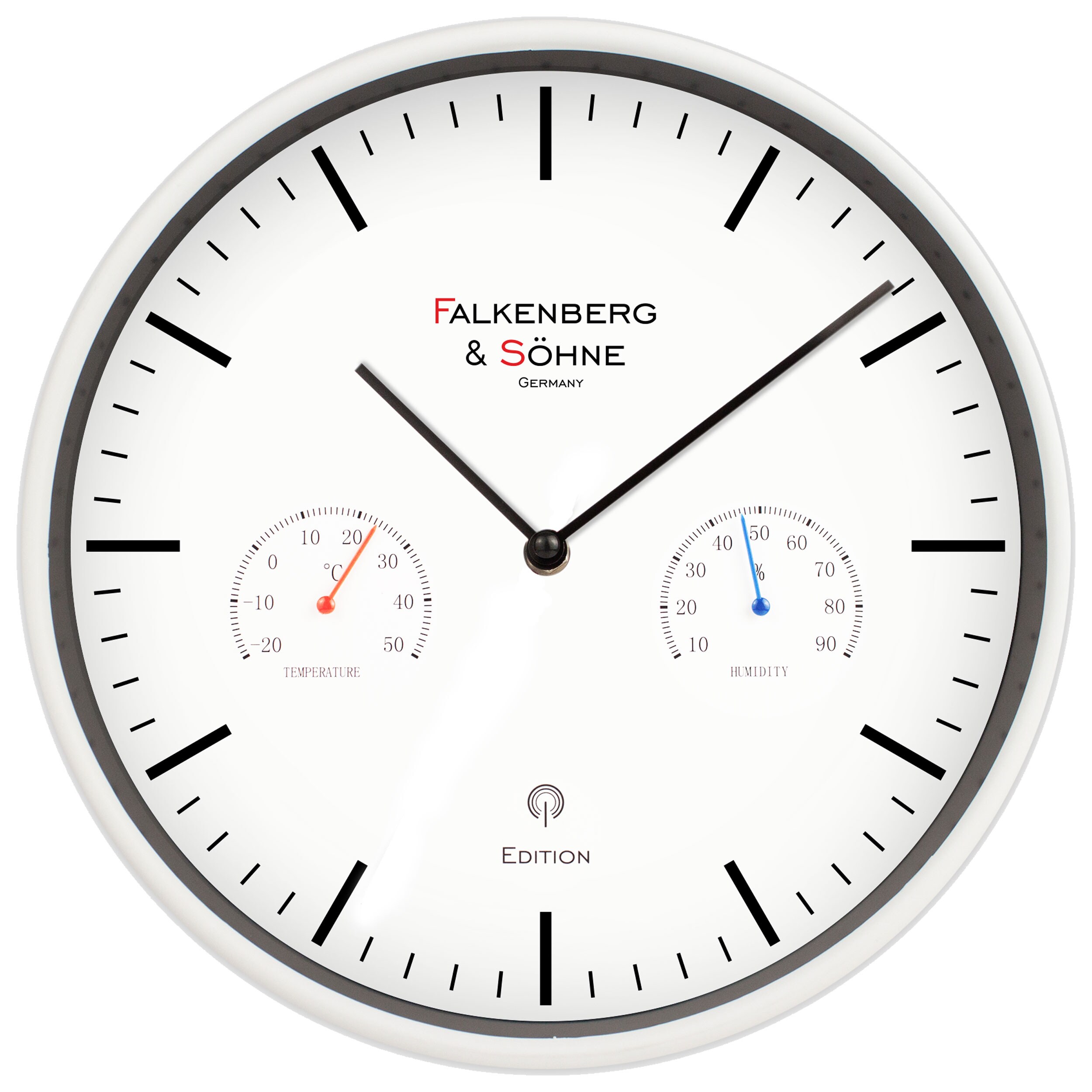Miraval  Funkwanduhr Lautlos Thermo- / Hygrometer  250 mm - Bild 1