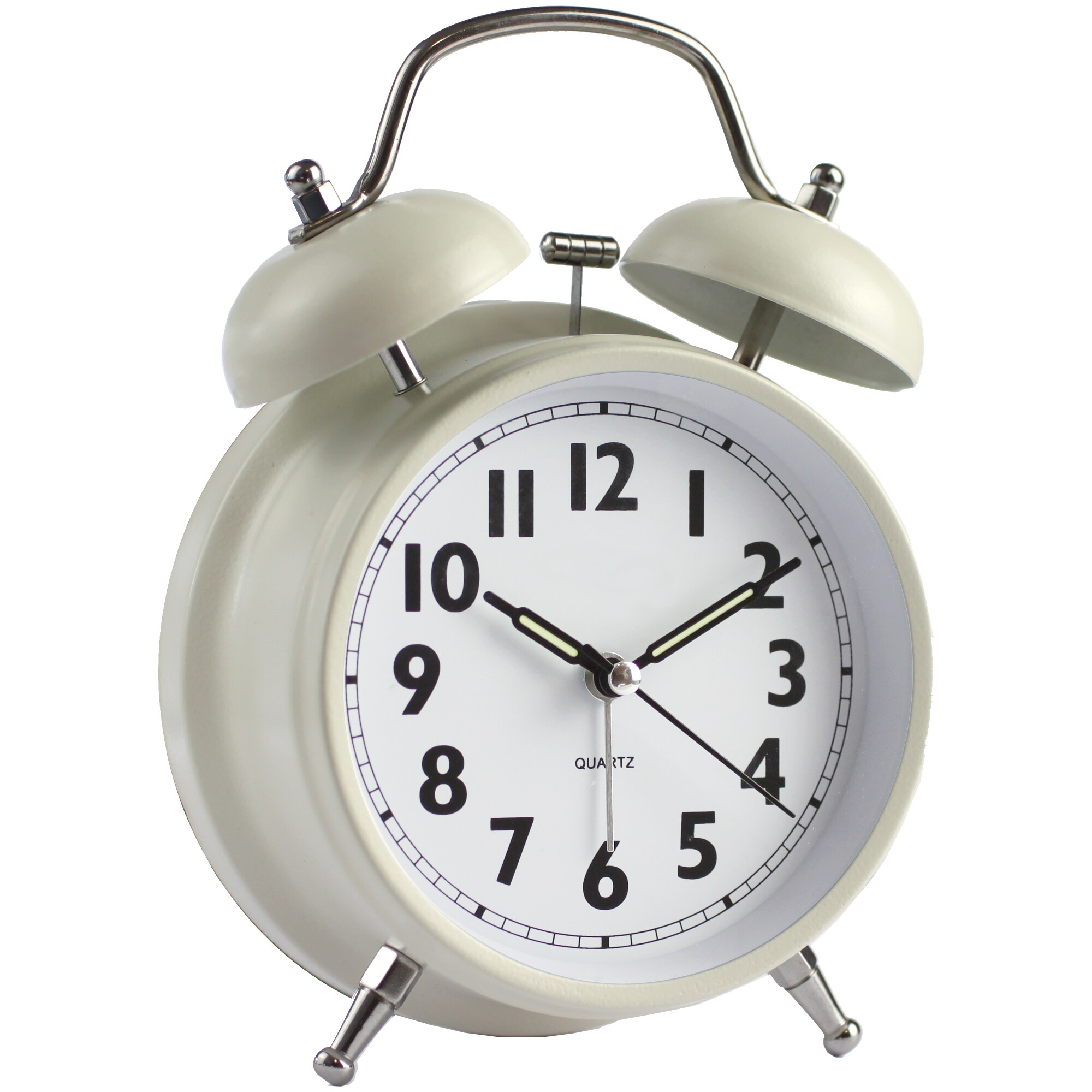 Miraval  Doppelglockenwecker mit Snooze lauter Alarm Retro lautlos kein Ticken - 4-MV418-1 - Bild 1