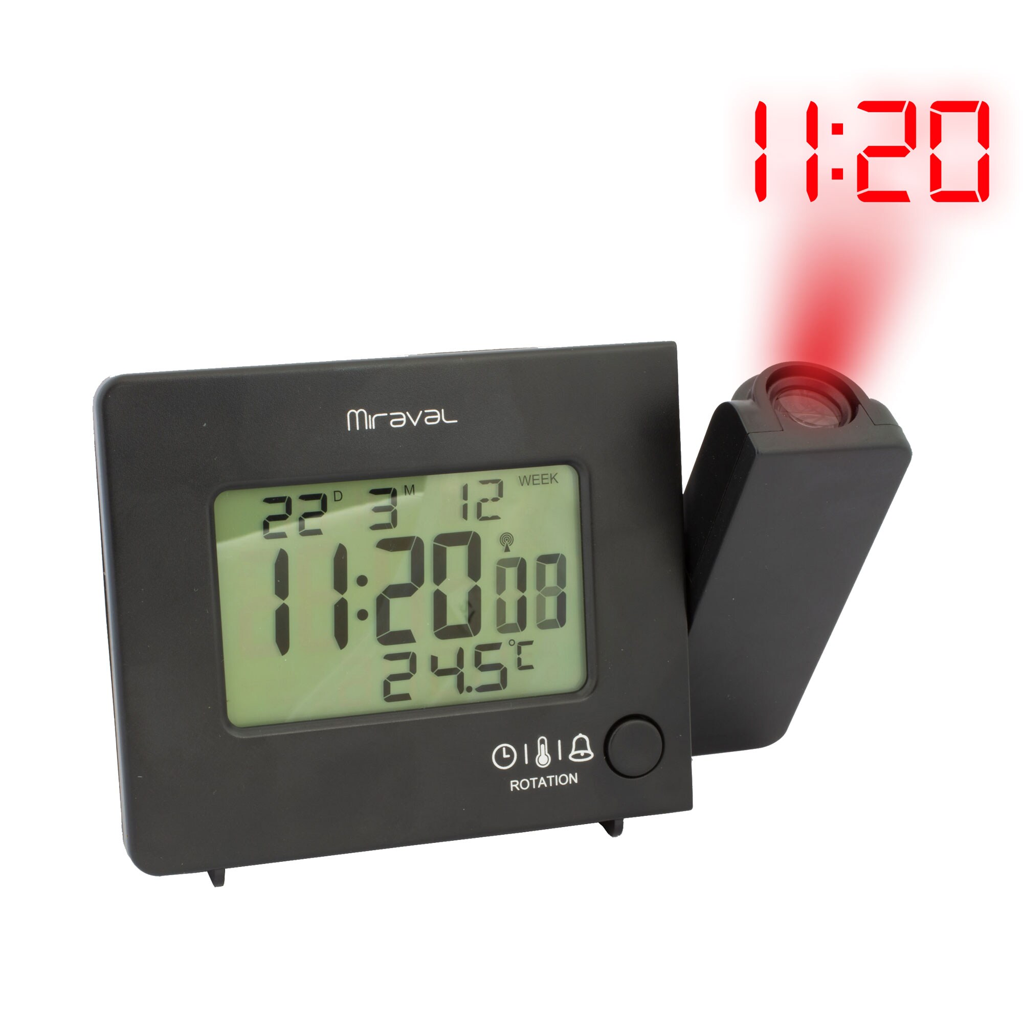 Miraval  Miraval Funk-Projektionswecker mit Temperatur- & Datumsanzeige - Bild 1
