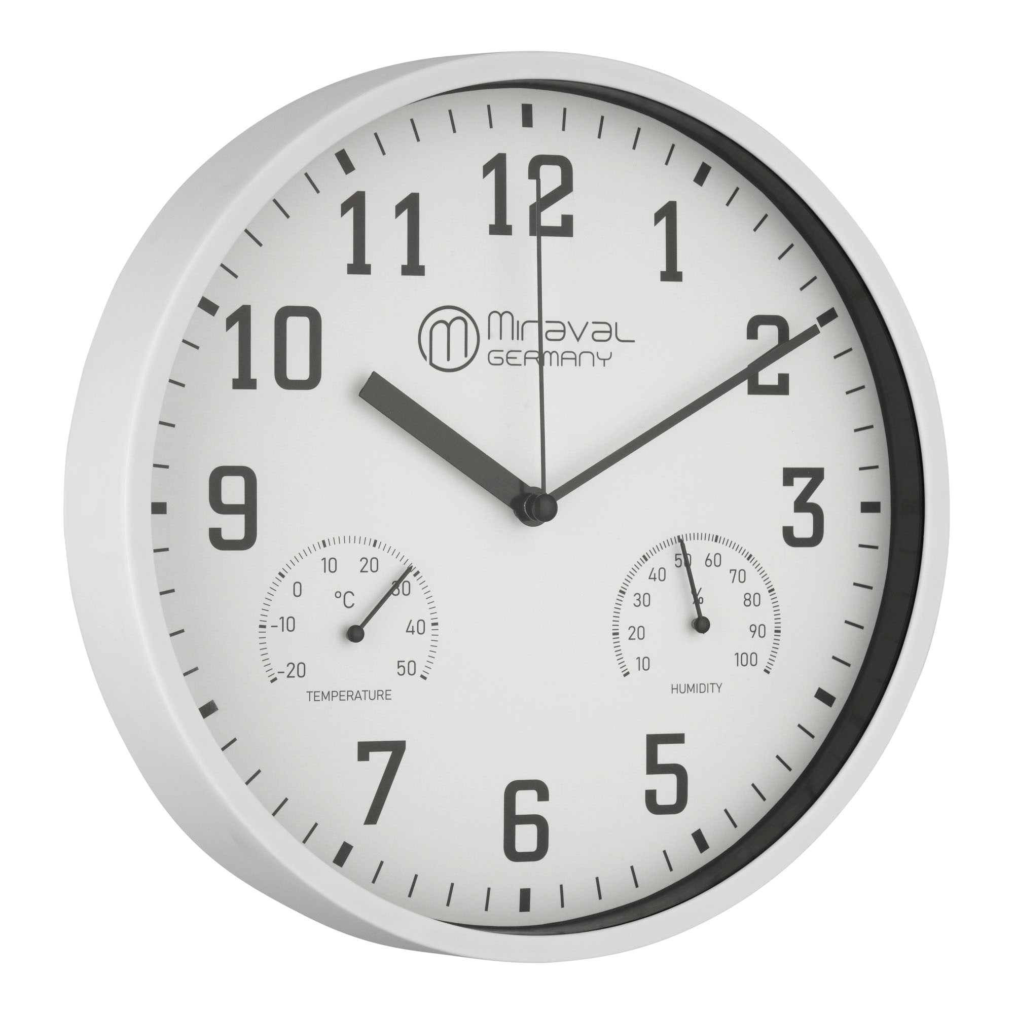 Miraval  Wanduhr Thermometer Hygrometer 250 mm Luftfeuchtigkeit Temperaturanzeige - Bild 1
