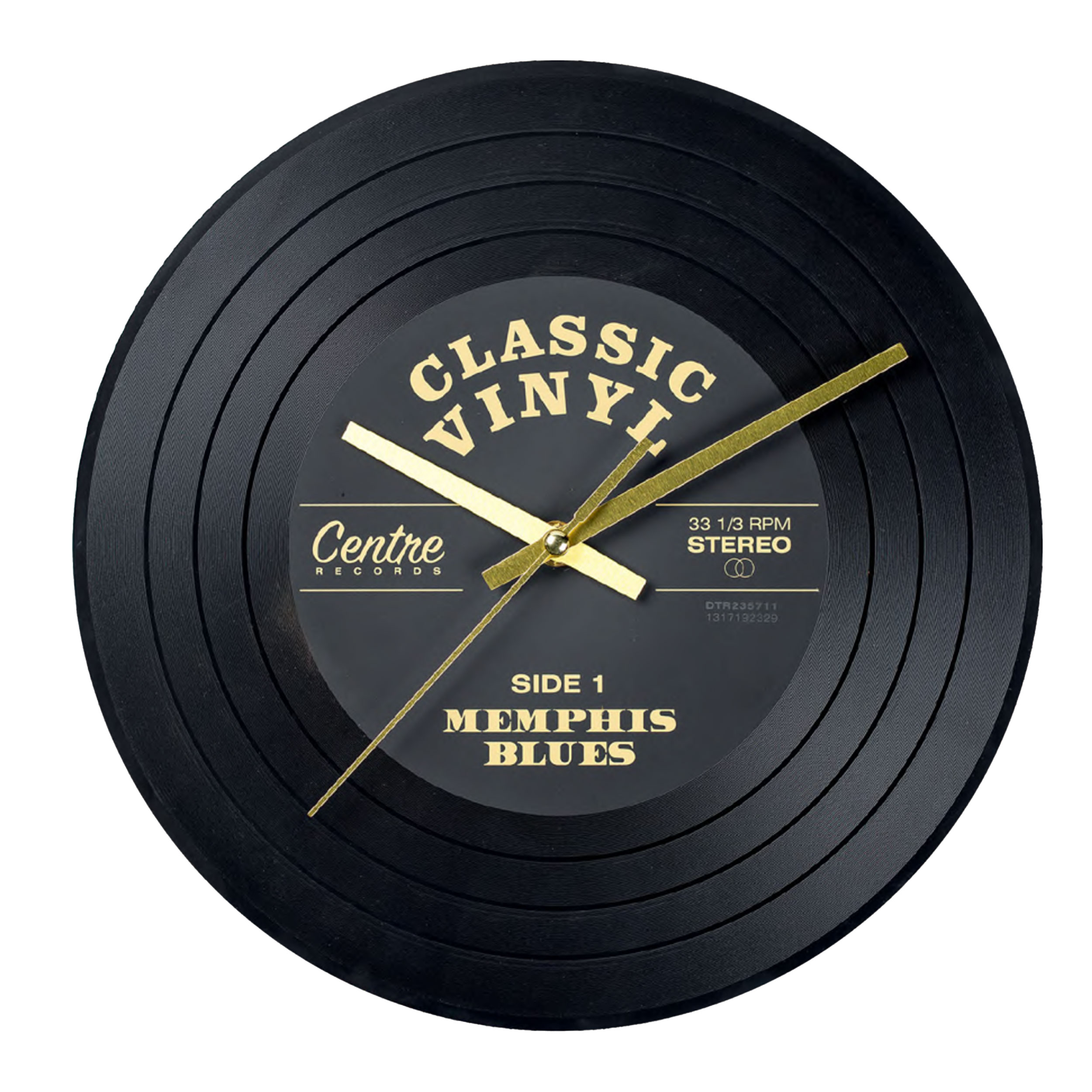 Miraval  Miraval Schallplattenuhr Wanduhr 30 cm ger&auml;uscharm - Bild 1