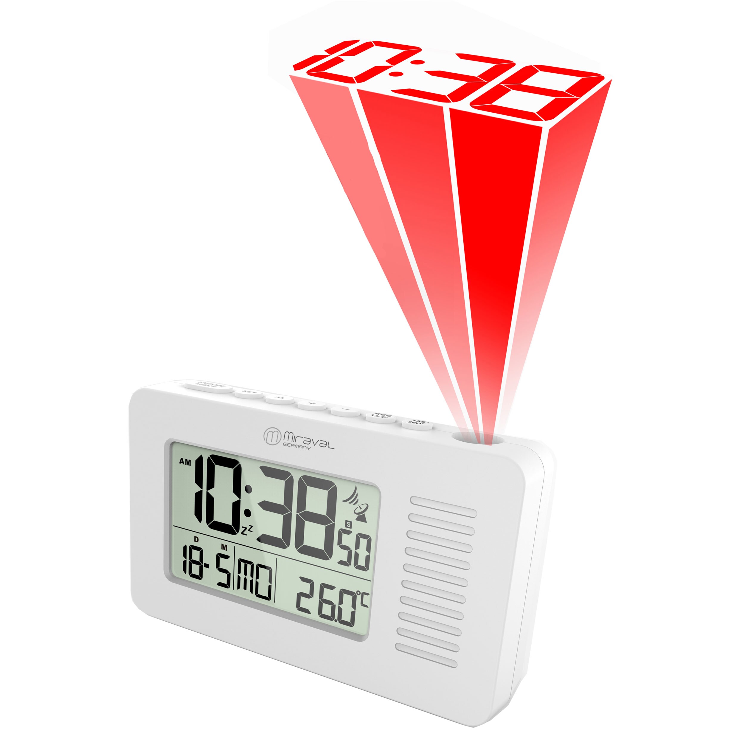 Miraval  Mini Funk-Projektionswecker mit Datumsanzeige - Bild 1