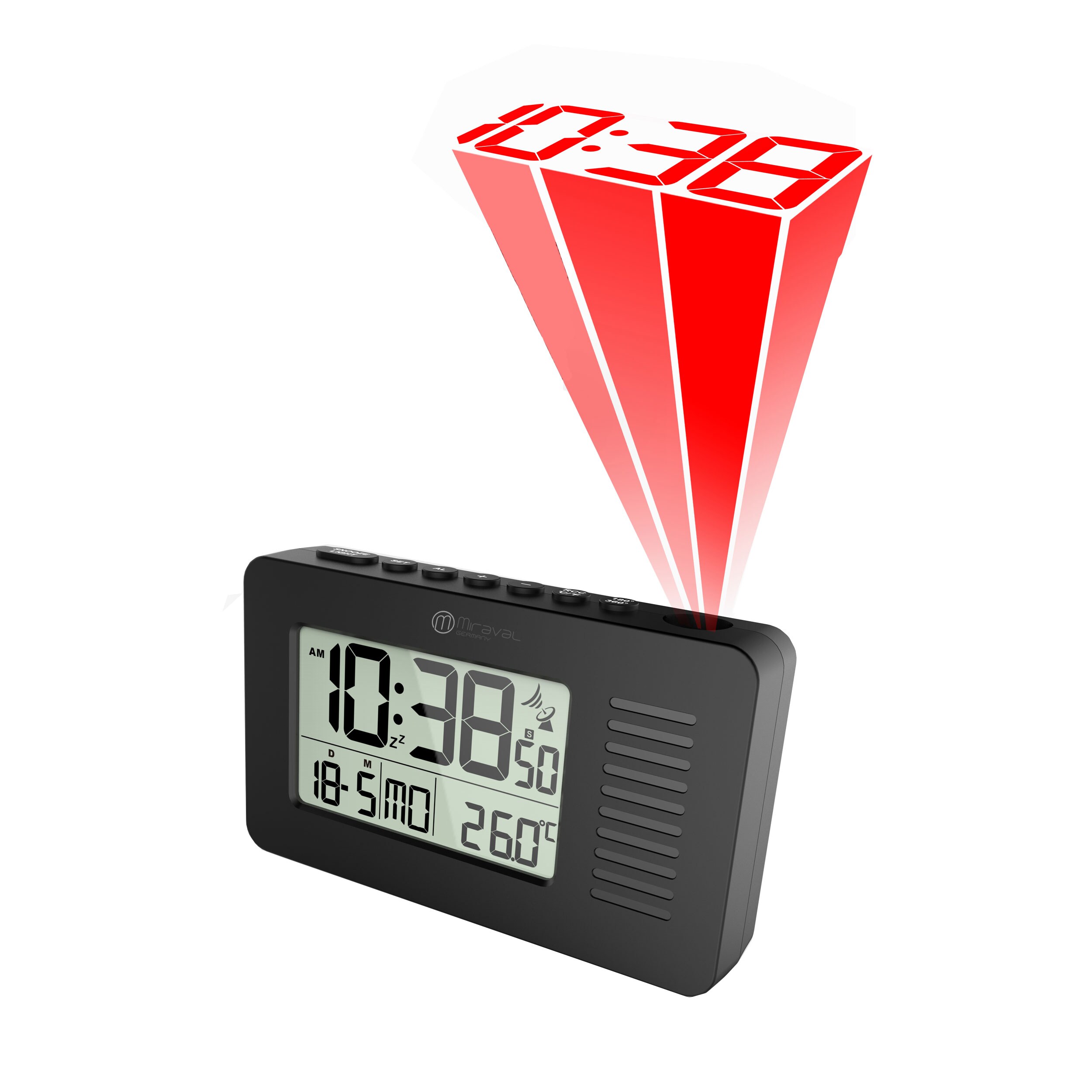 Miraval  Mini Funk-Projektionswecker mit Datumsanzeige - Bild 1