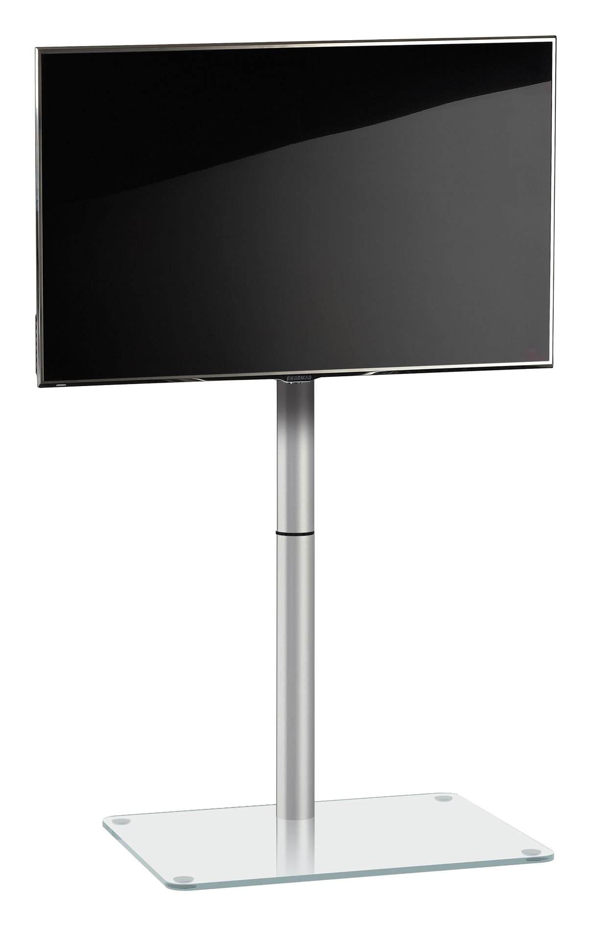 VCM TV Standfu&szlig; schwenkbar mit Zwischenboden | Aluminium St&auml;nder f&uuml;r Fernseher 26-70 Zoll bis 40 kg | ESG-Sicherheitsglas | Ma&szlig;e ca. H. 100 x B. 60 x T. 45 cm | bis VESA 400x400 | TV M&ouml;bel Alani - Bild 1