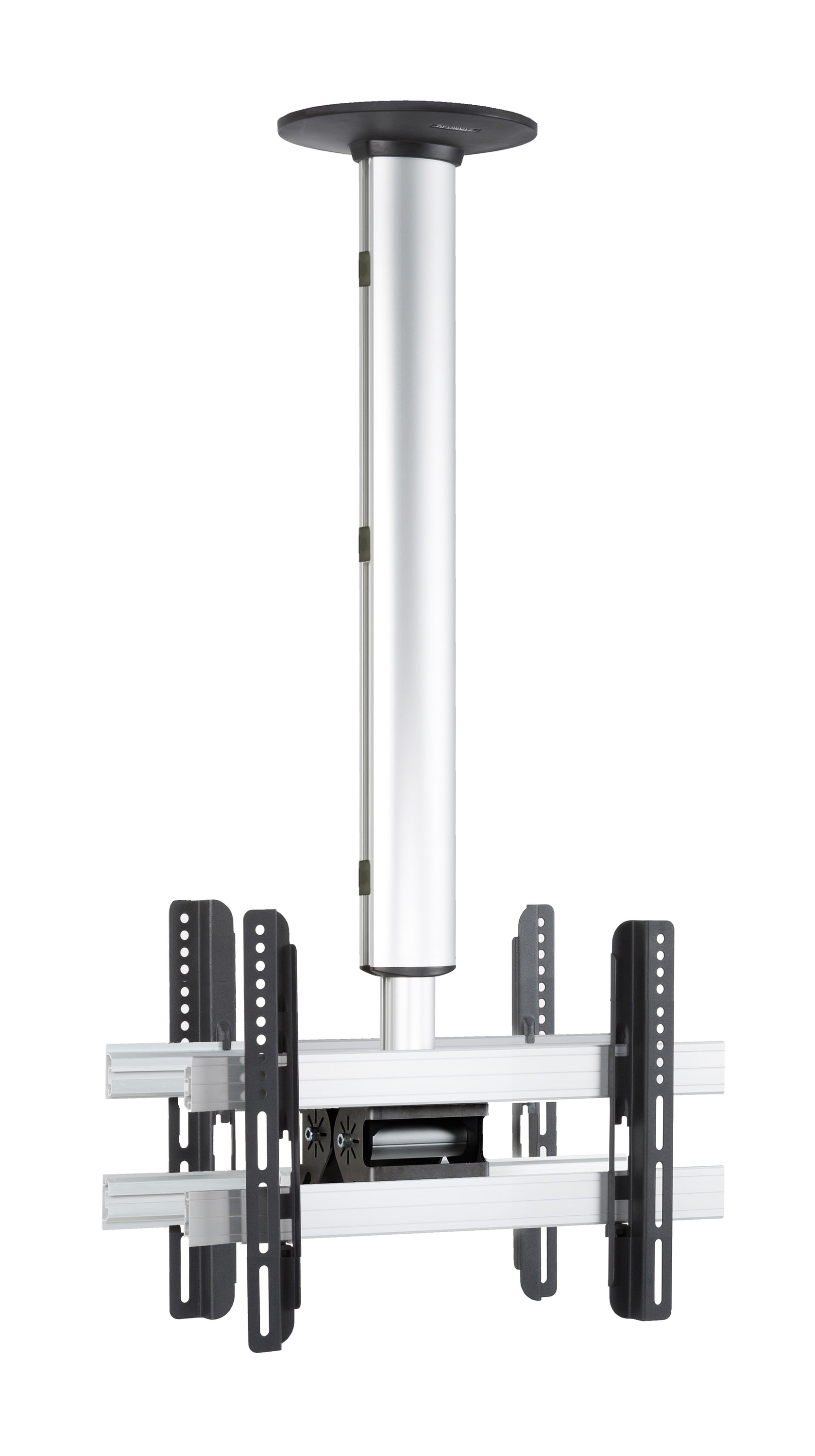 VCM Universal TV Deckenhalterung f&uuml;r 2x TVs | 26-40 Zoll bis 50 kg | bis VESA bis 400x300 | h&ouml;hverstelbar 74-130 cm | TV Halterung 360 Grad schwenkbar drehbar und 15 Grad neigbar | Fernseher Halter - CM3 - Bild 1