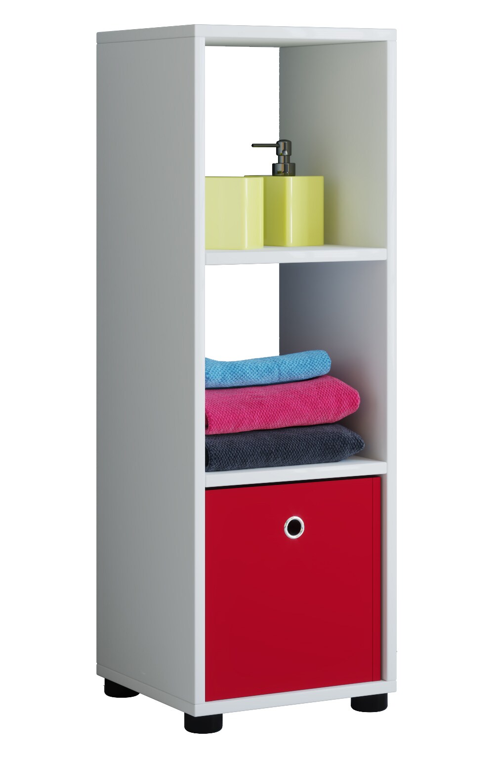 VCM Holzregal stehend | platzsparendes Regal | Ma&szlig;e: ca. H. 93 x B. 31 x T. 30 cm | Elegantes Regal stehend | Aufbewahrungsregal | B&uuml;cherregal - Benas-3 - Bild 1