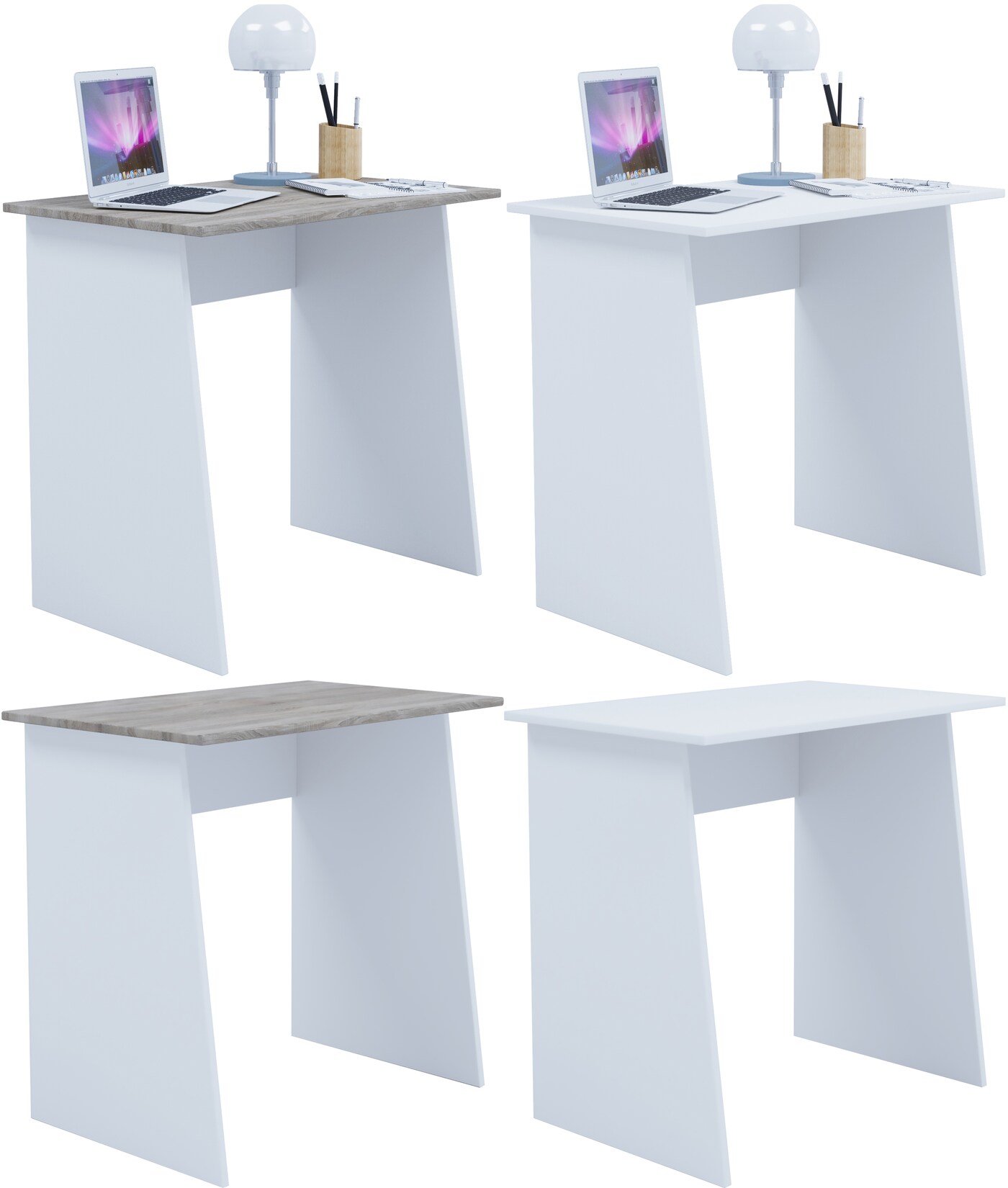 VCM Computertisch   Maße ca. H. 74 x B. 80 x T. 50 cm   stylische Seitenteile   Schreibtisch – Masola Mini | 04051814342172