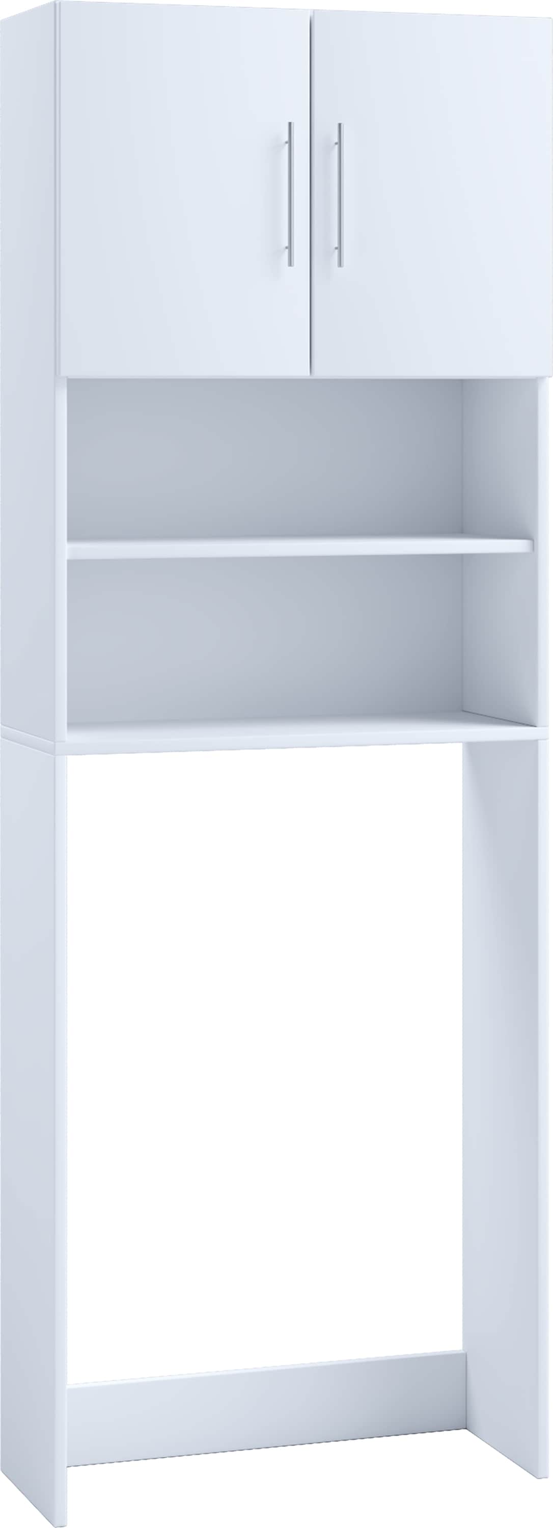 VCM Waschmaschinenschrank | Praktischer Überbauschrank mit viel Stauraum | Maße ca. B. 64 x H. 185 x T. 20 cm