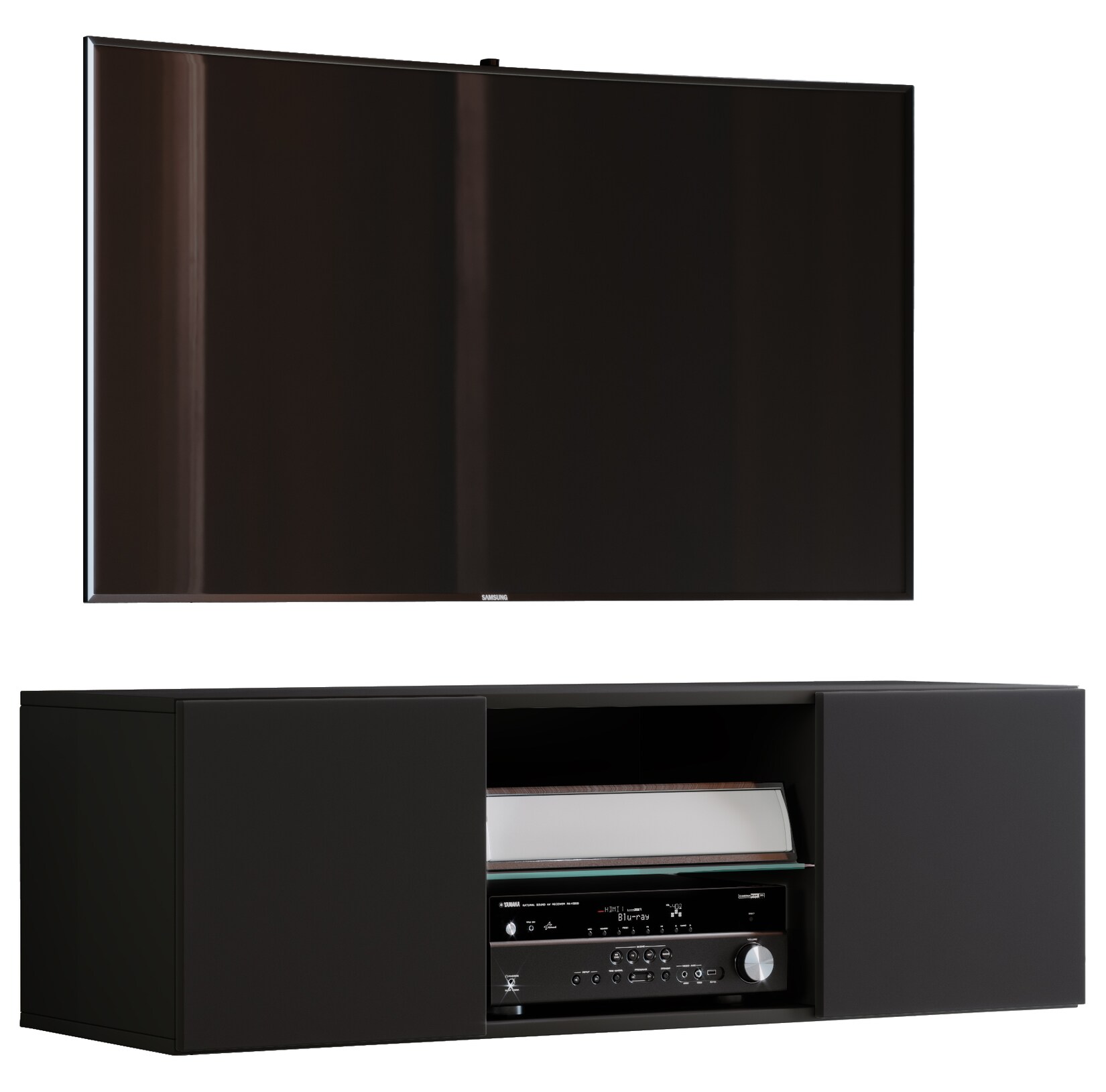 VCM TV Möbel Wandboard Lowboard hängend Maße H. 40 x B. 115 x T. 36 cm Wandschrank - Jusa