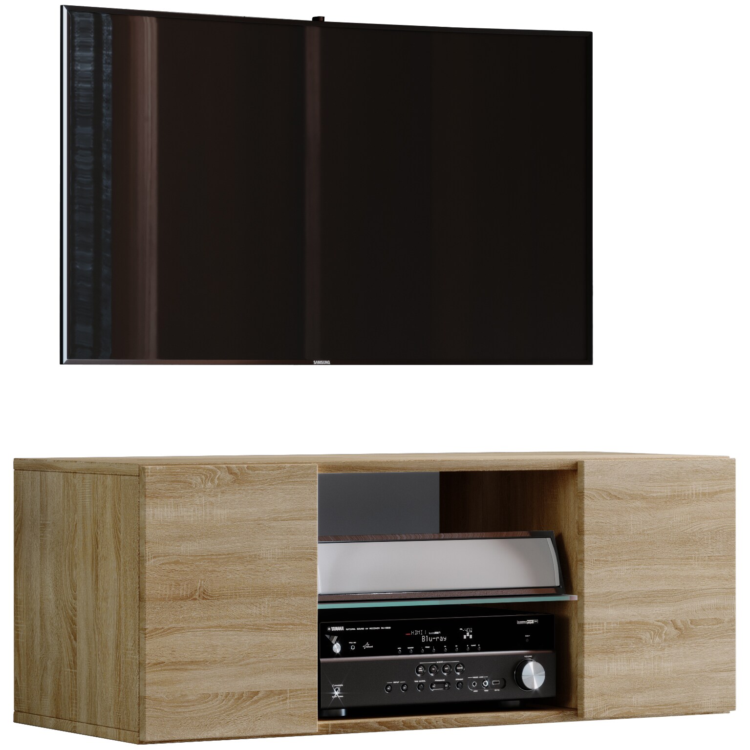 VCM TV Möbel Wandboard Lowboard hängend Maße H. 40 x B. 115 x T. 36 cm Wandschrank - Jusa