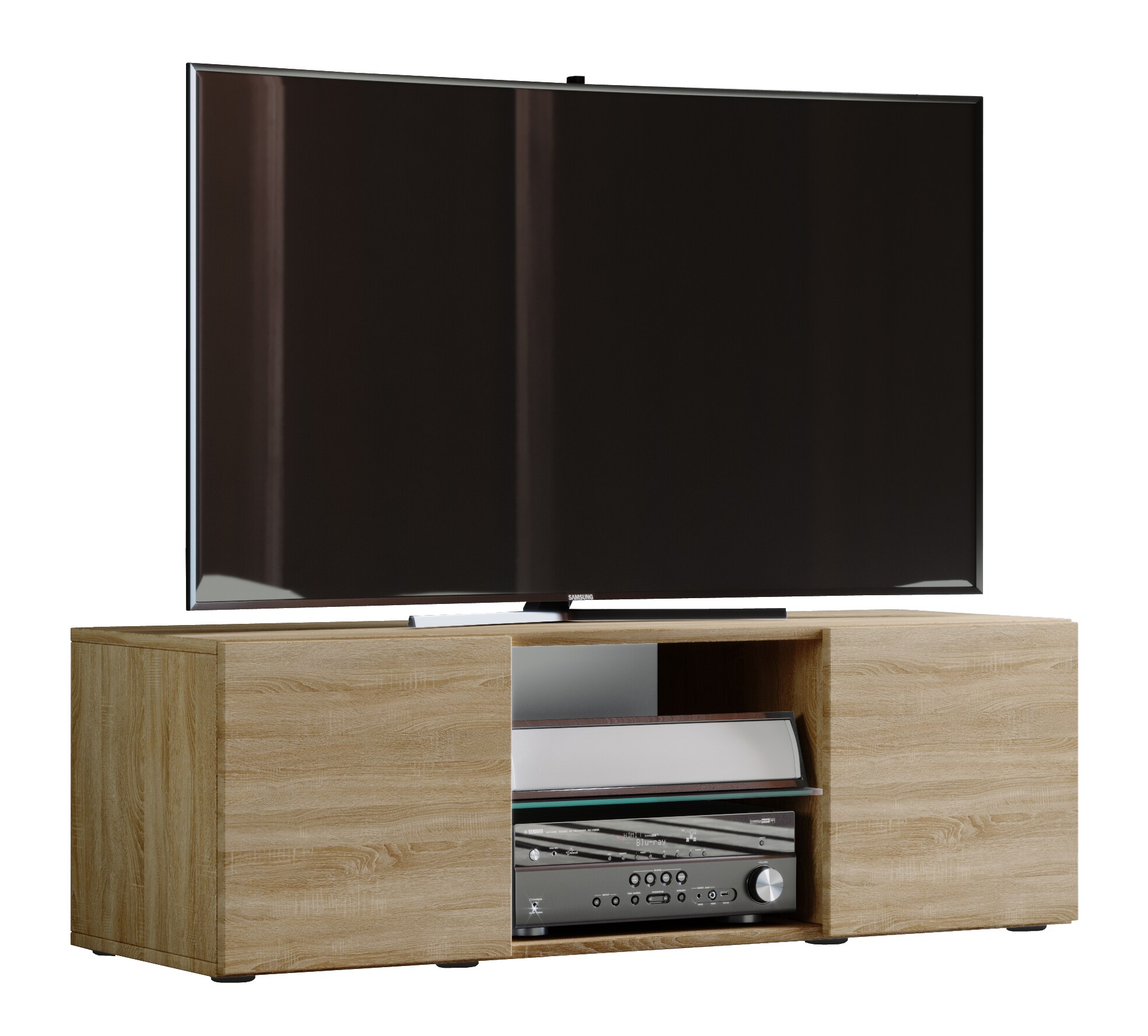 VCM TV M&ouml;bel | Lowboard | Fernsehschrank | Ma&szlig;e H. 40 x B. 95 x T. 36 cm | Fernseh M&ouml;bel - Lowina - Bild 1