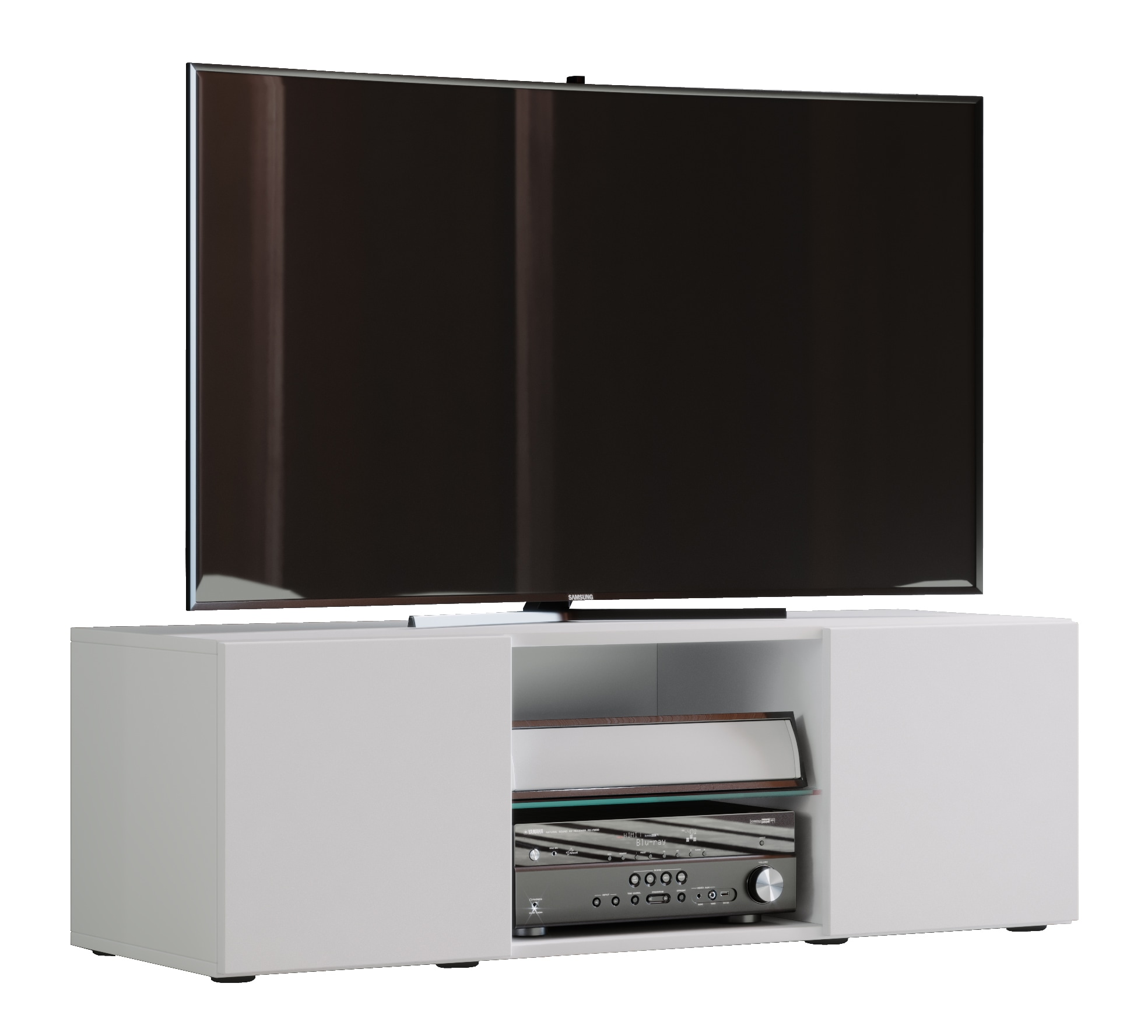 VCM TV M&ouml;bel | Lowboard | Fernsehschrank | Ma&szlig;e H. 40 x B. 115 x T. 36 cm | Fernseh M&ouml;bel - Lowina - Bild 1