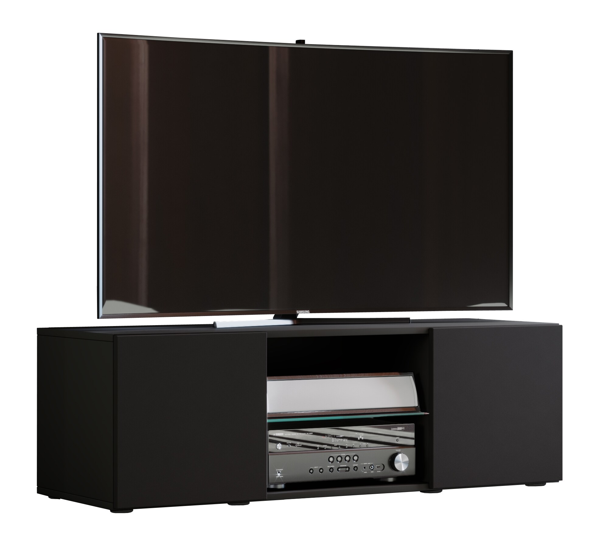 VCM TV M&ouml;bel | Lowboard | Fernsehschrank | Ma&szlig;e H. 40 x B. 115 x T. 36 cm | Fernseh M&ouml;bel - Lowina - Bild 1