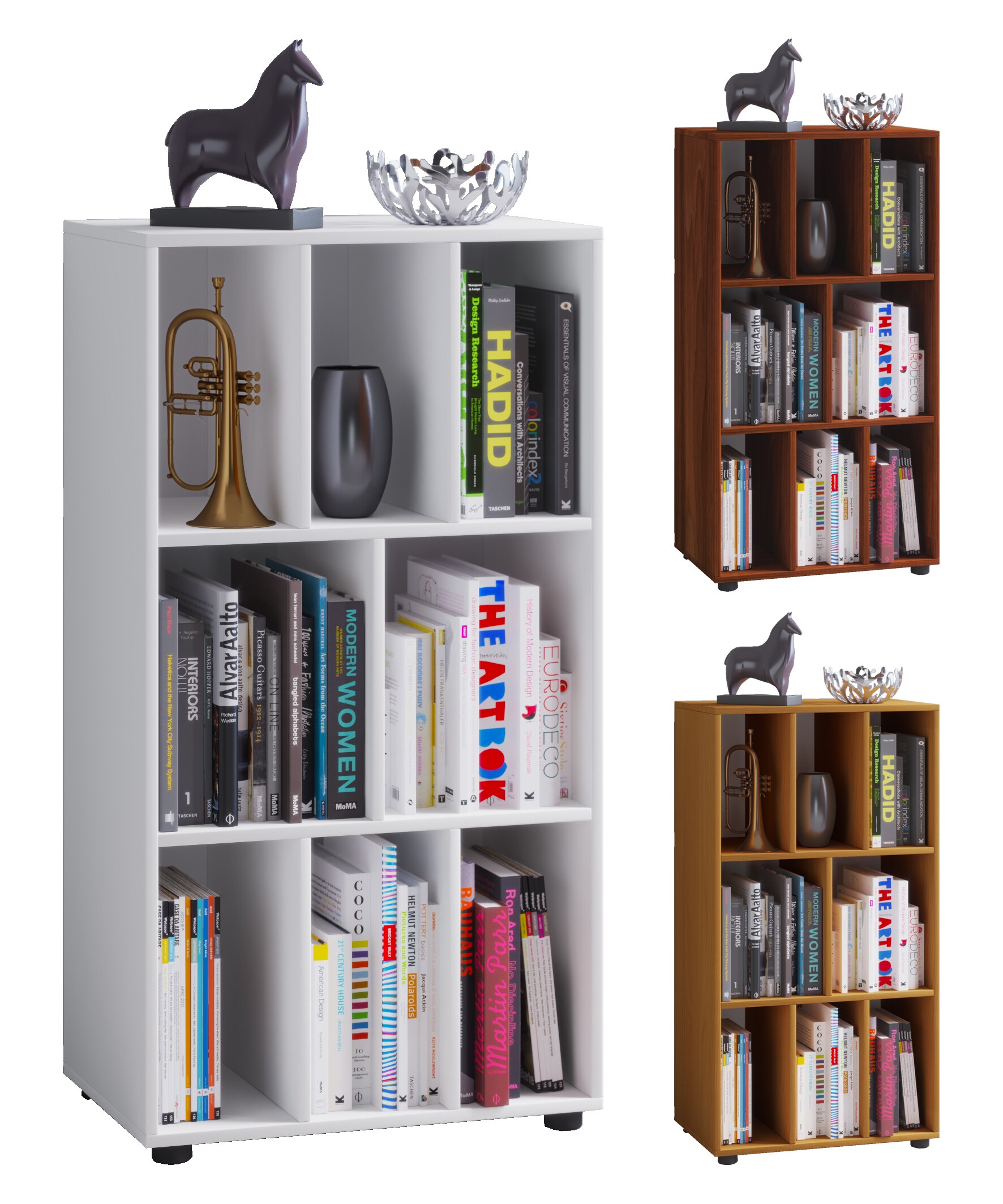 VCM Holz Kommode | Sideboard mit praktischen Fachbodeneinteilung | Schallplattenregal | Ma&szlig;e ca. H. 120 x B. 60 x T. 40 cm - Woltino - Bild 1