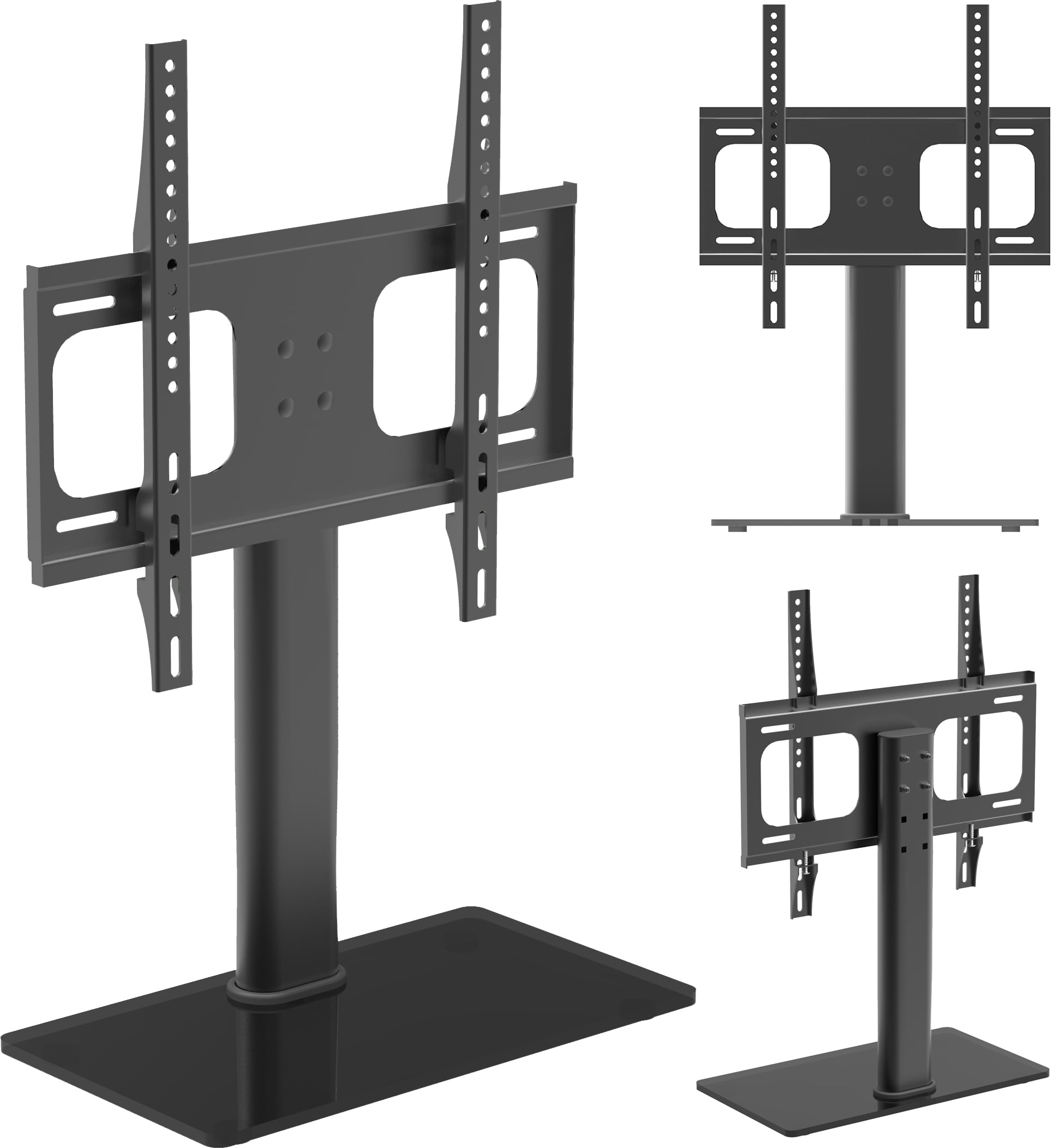 VCM TV Standfu&szlig; Aufsatz Erh&ouml;hung | 26-55 Zoll bis 30 kg | VESA max. 400x400 | Fernseh St&auml;nder aus hochwertigem Stahl | Ma&szlig;e ca. H. 67 x B. 46 x T. 24 cm | Fernsehstand B-TTS-400 - Bild 1