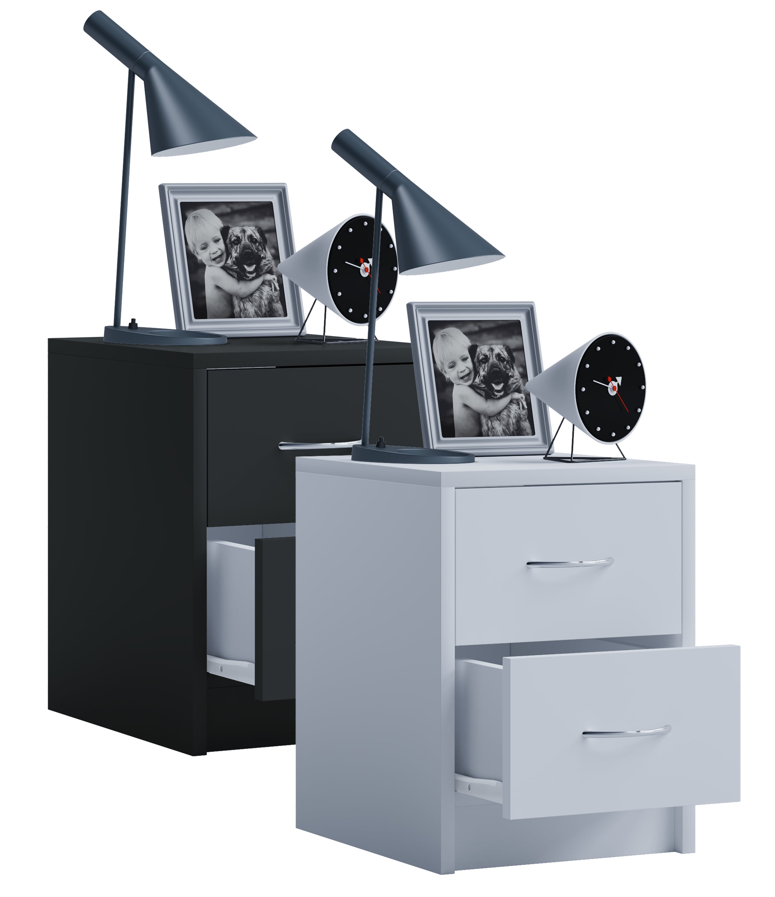 VCM Nachtschrank | Beistelltisch | Nachttisch | Ma&szlig;e ca. 40 x B. 35 x T. 35 cm - Boxal Mini - Bild 1