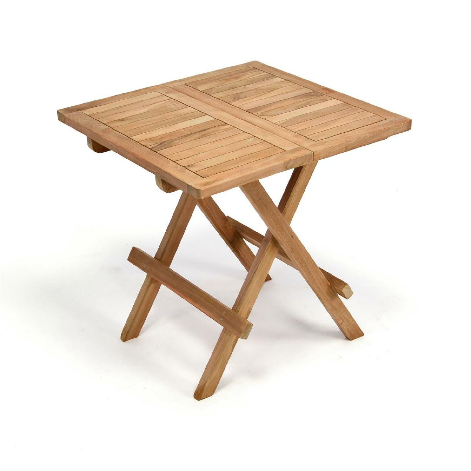 VCM Klapptisch | Beistelltisch klappbar | Gartentisch Teakholz | Blumentisch | Balkontisch | Ma&szlig;e 50 x 50 cm - Bild 1