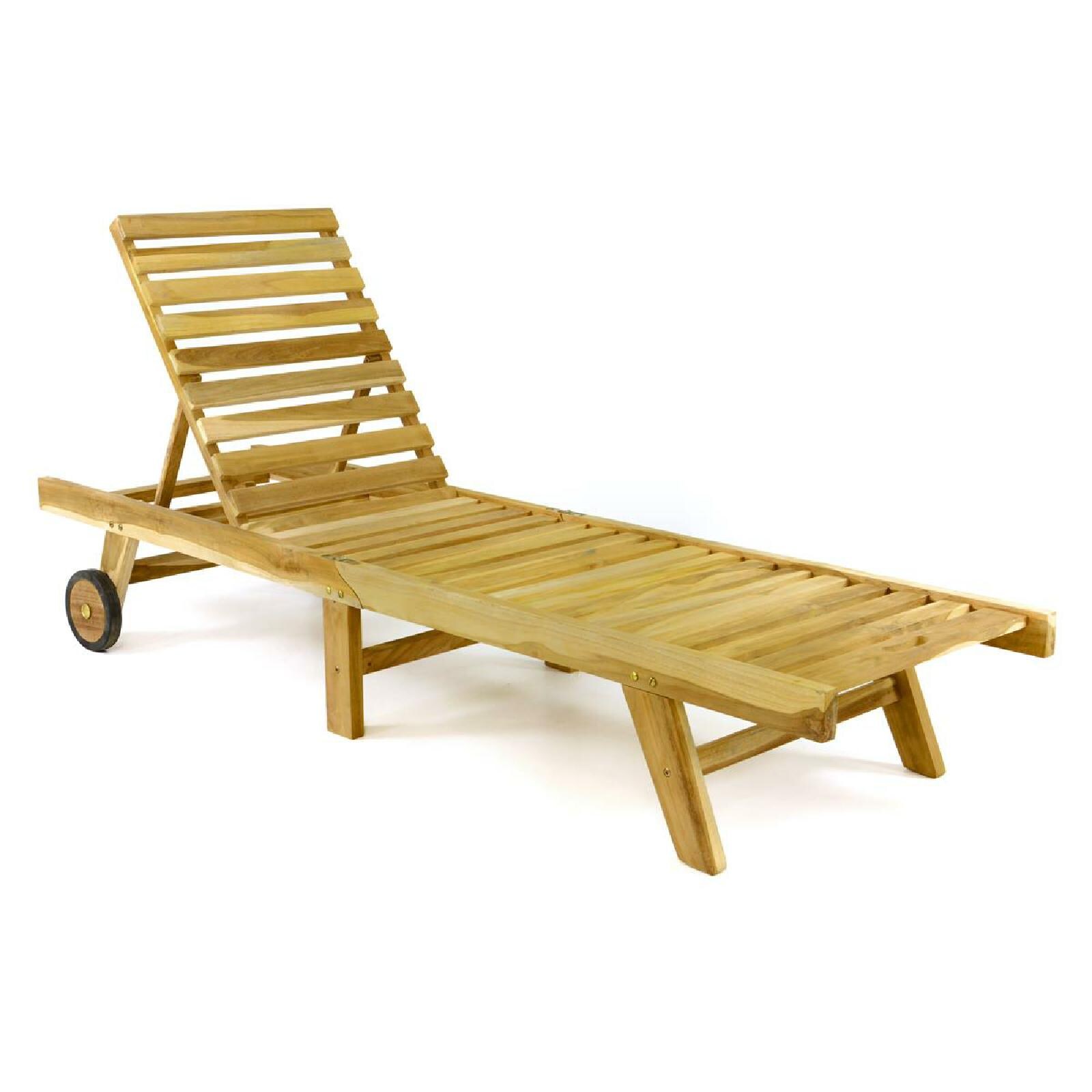 VCM Sonnenliege   Gartenliege   200x57x34cm   Liegestuhl Teakholz   klappbar   Gartenmöbel | 04051814388972