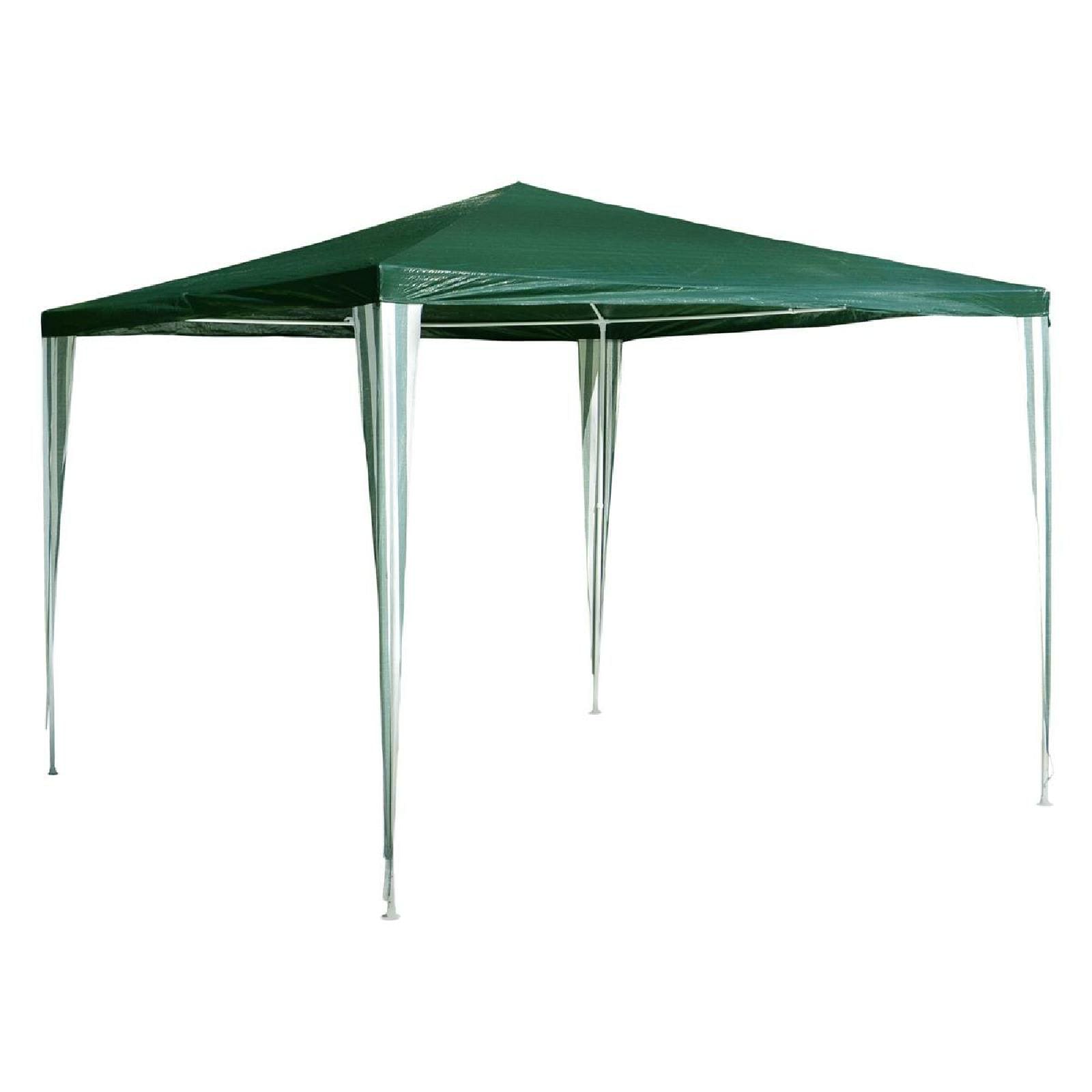 VCM Pavillon | Ma&szlig;e ca. 3x3 m | wasserabweisende 110g / m&sup2; PE Plane | Partyzelt | Gartenzelt mit Stahlgestell | Festivalzelt | Gr&uuml;n - Bild 1